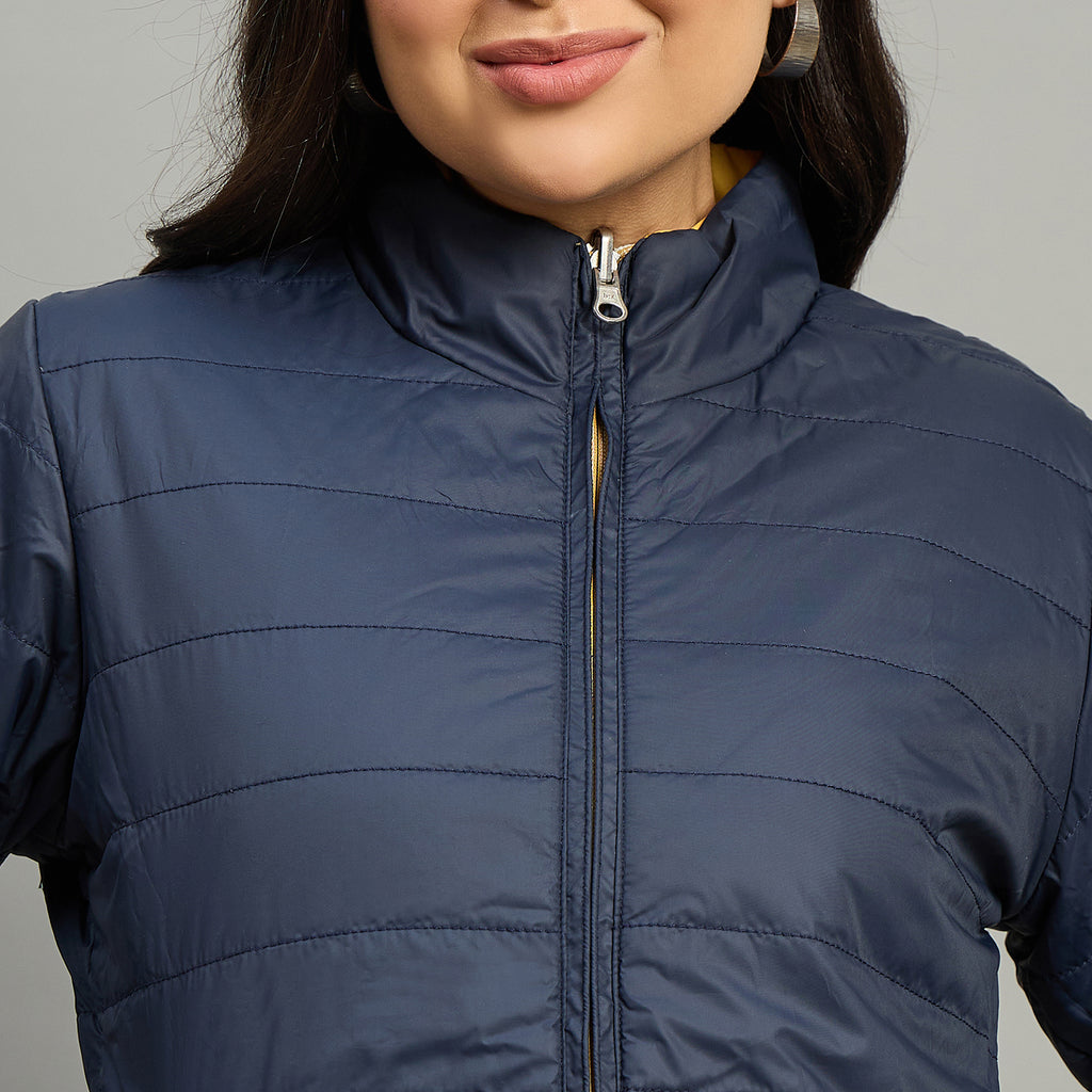 Duke Urban Women High Neck Full Sleeve Reversible Regular Jacket (SDZ2121)