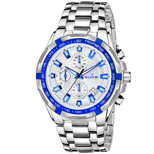 Duke Chronograph Men’s Watch with Stylish Stainless-Steel (Silver Dial - DK4012CRM02C)