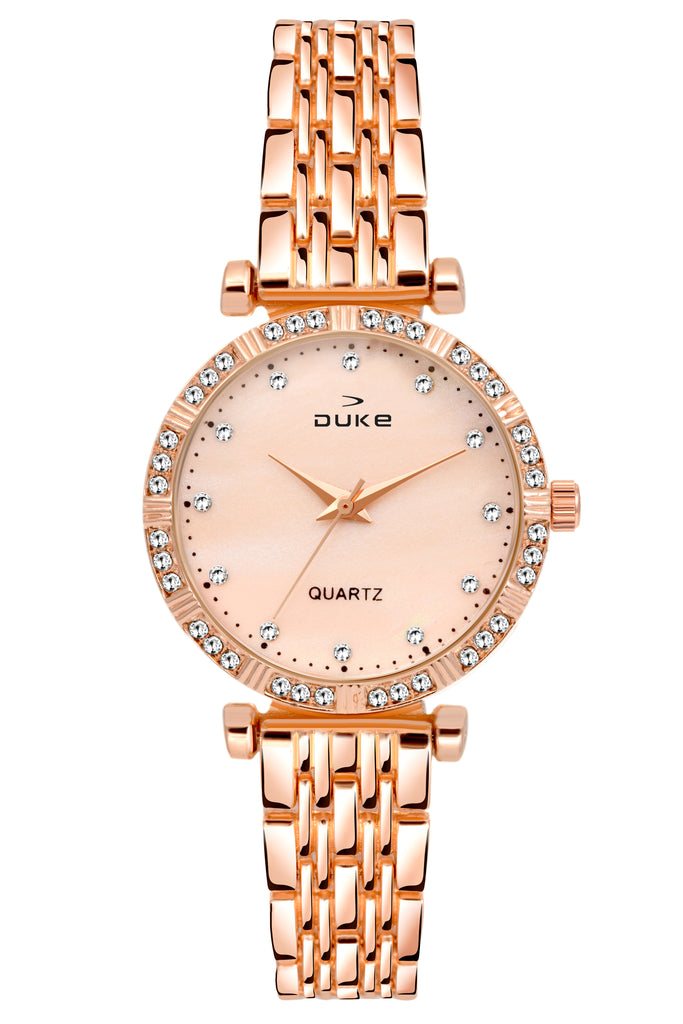 Rose Gold Watch Ladies New Design Watch Duke Formal Analogue Rose