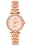 Duke Formal Analogue Rose Gold Wrist Watch with Studded dial Bracelet Chain for Women (DK7007RW02C)