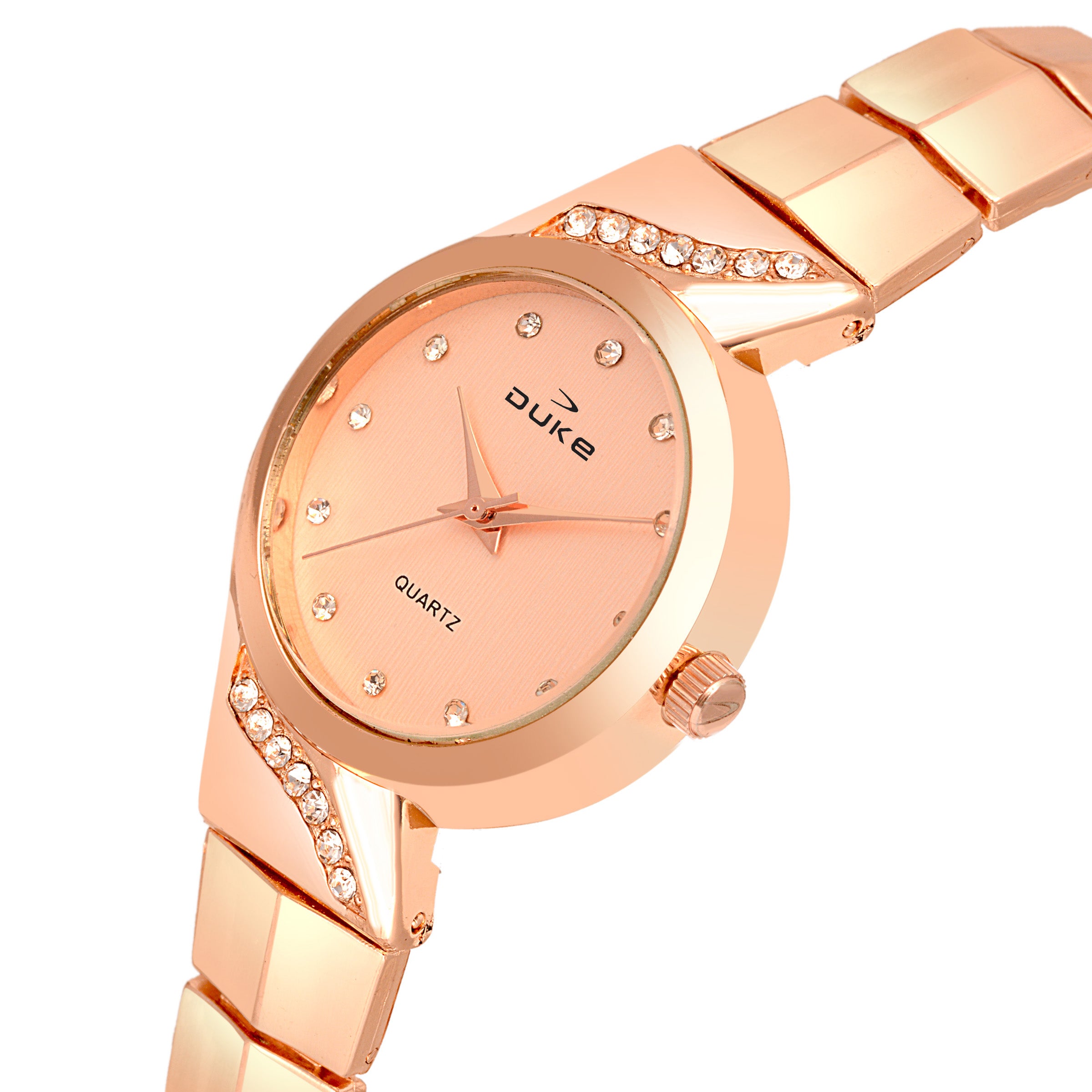 Duke Analogue Women Watch Rose Gold Dial and Strap (DK7011RW02C)