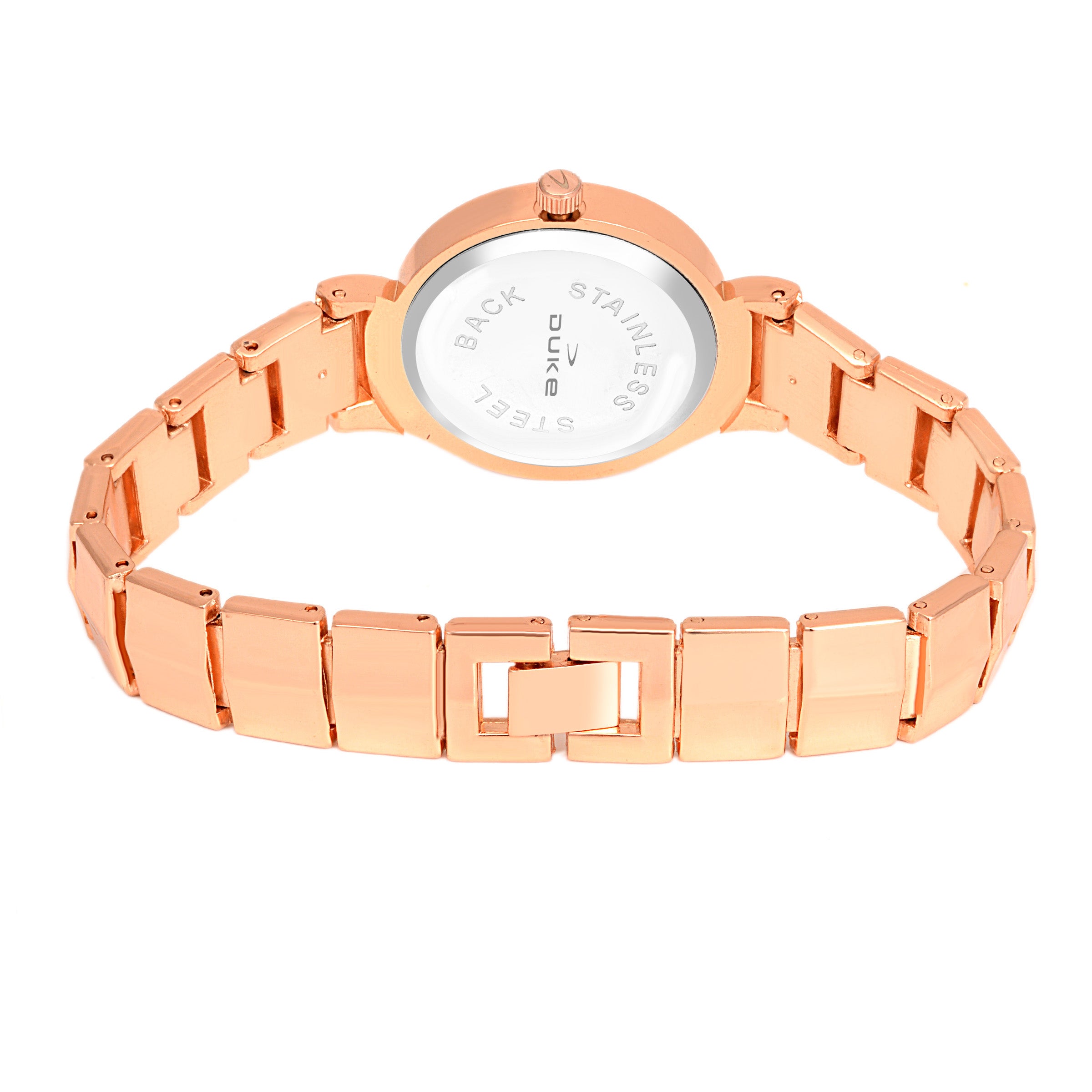 Duke Analogue Women Watch Rose Gold Dial and Strap (DK7011RW02C)