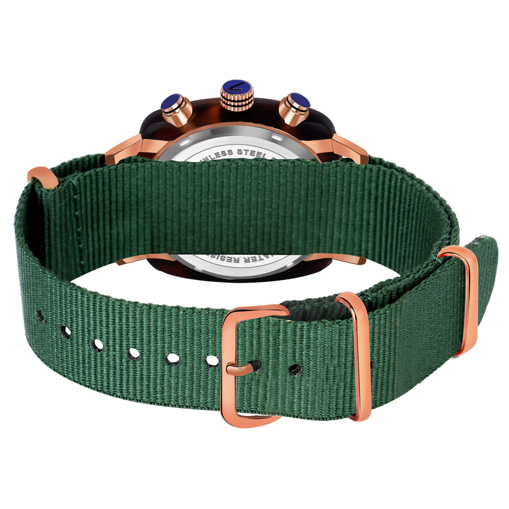 Duke Stylish Square Dial Nylon Strap Chronograph Wrist Watch For Women (DK9002CRW01S)