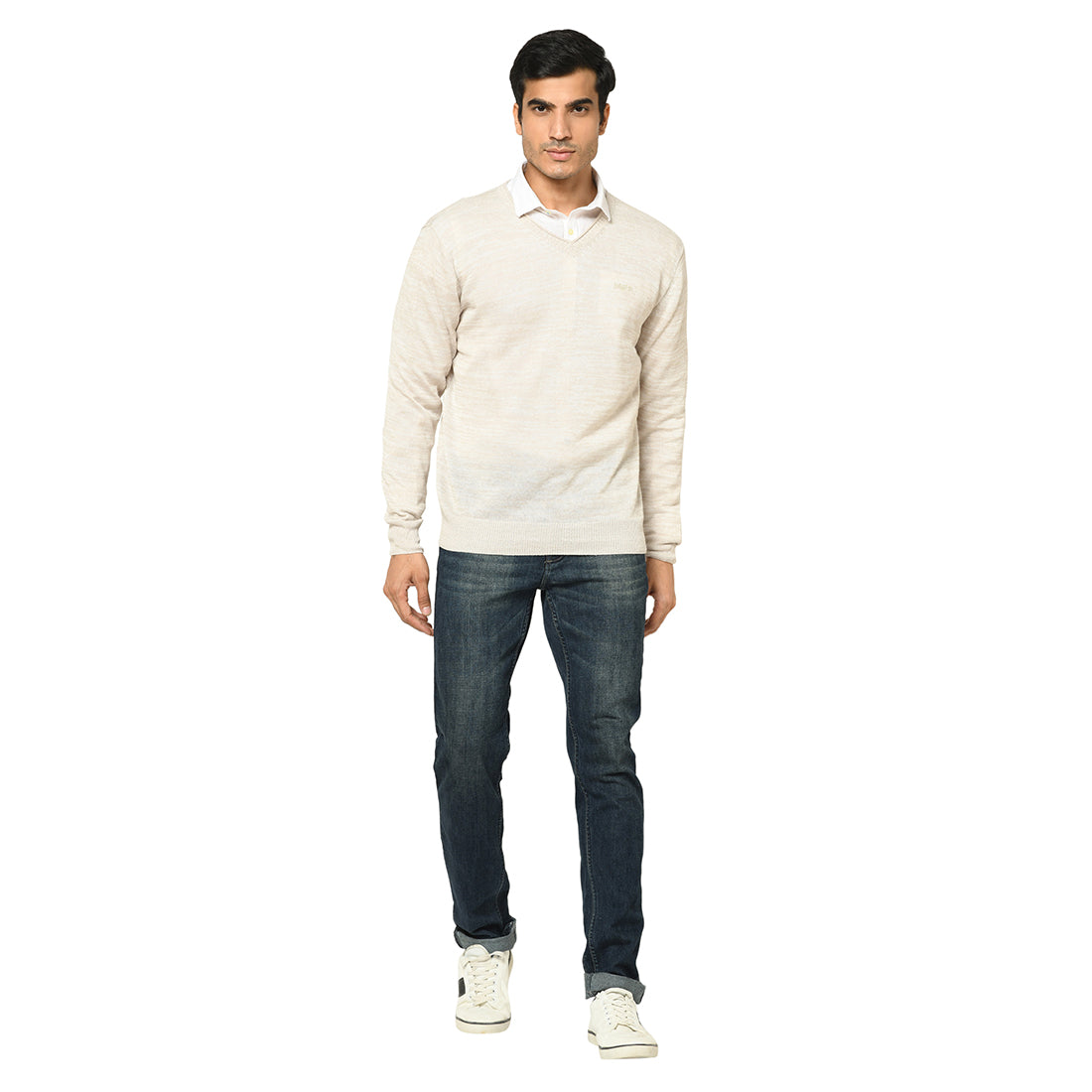 Duke Stardust Men Full Sleeve V-Neck Sweater (SDS373)