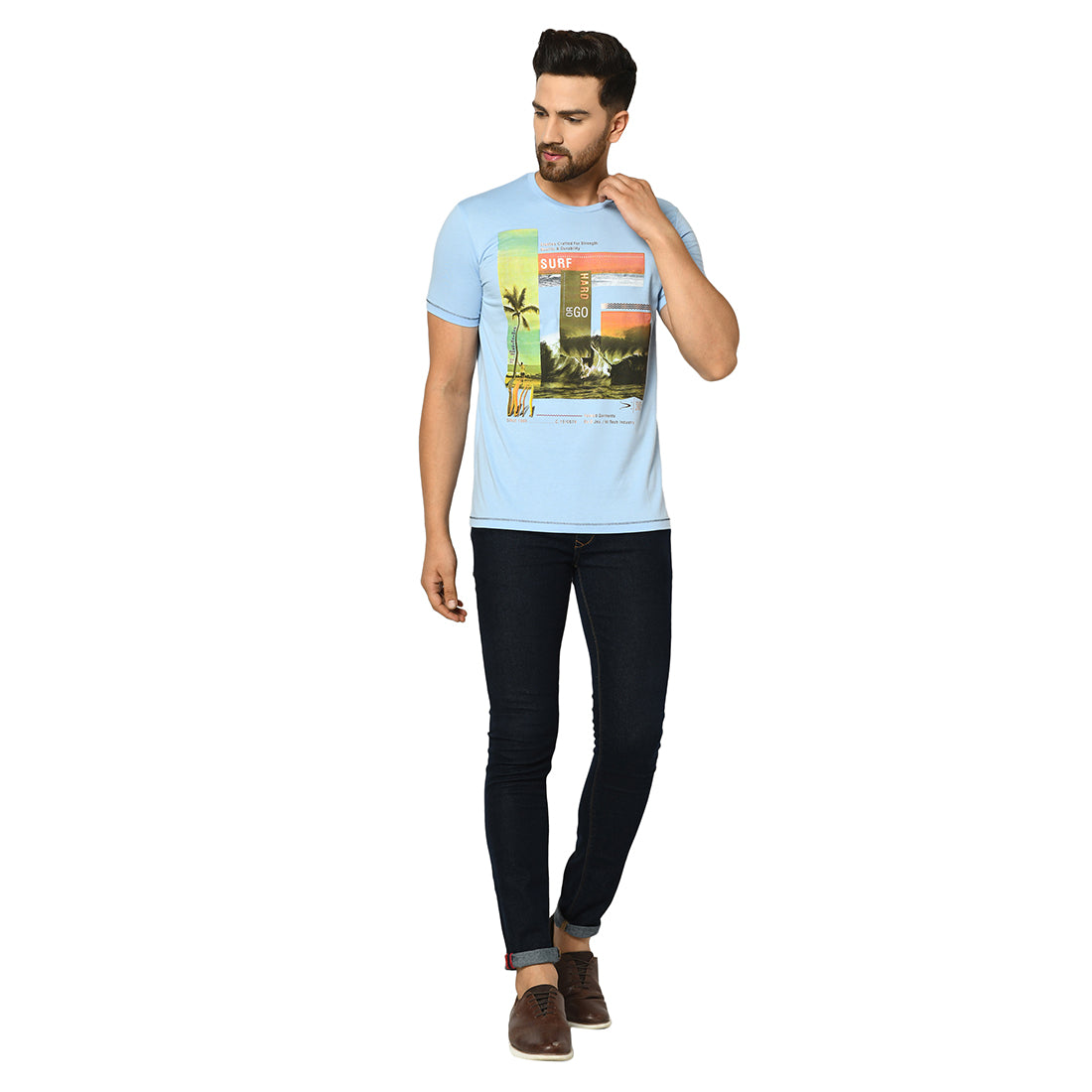 Duke Urban Men Half Sleeve Cotton Tshirt (LQ2117)