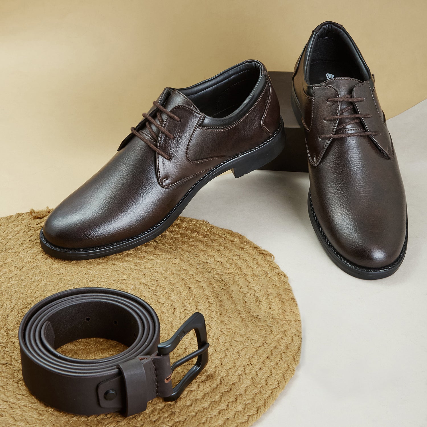 Duke Men Textured Formal Derbys (FWOL5034)