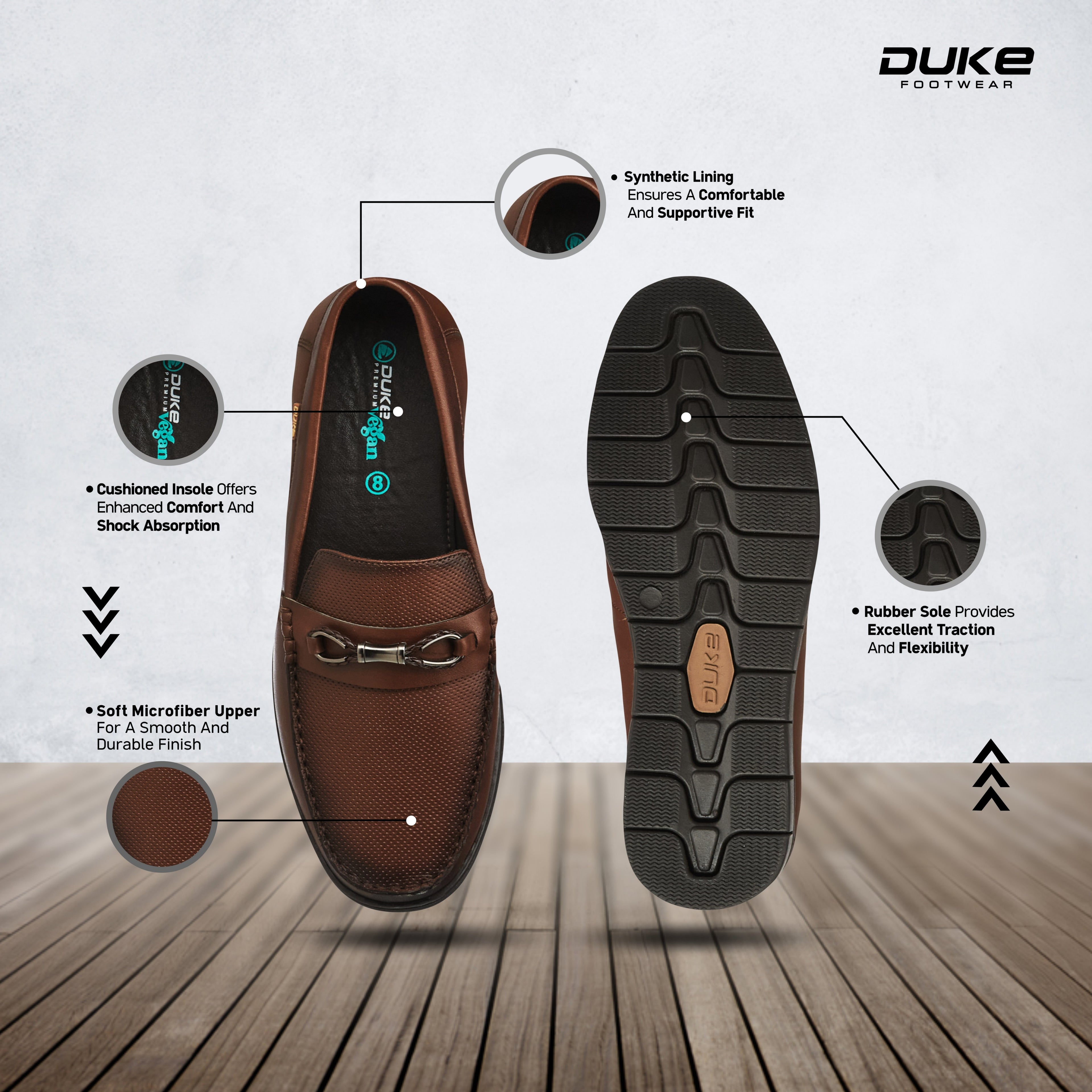 Duke Men's Classic Loafers (FWOL4037)