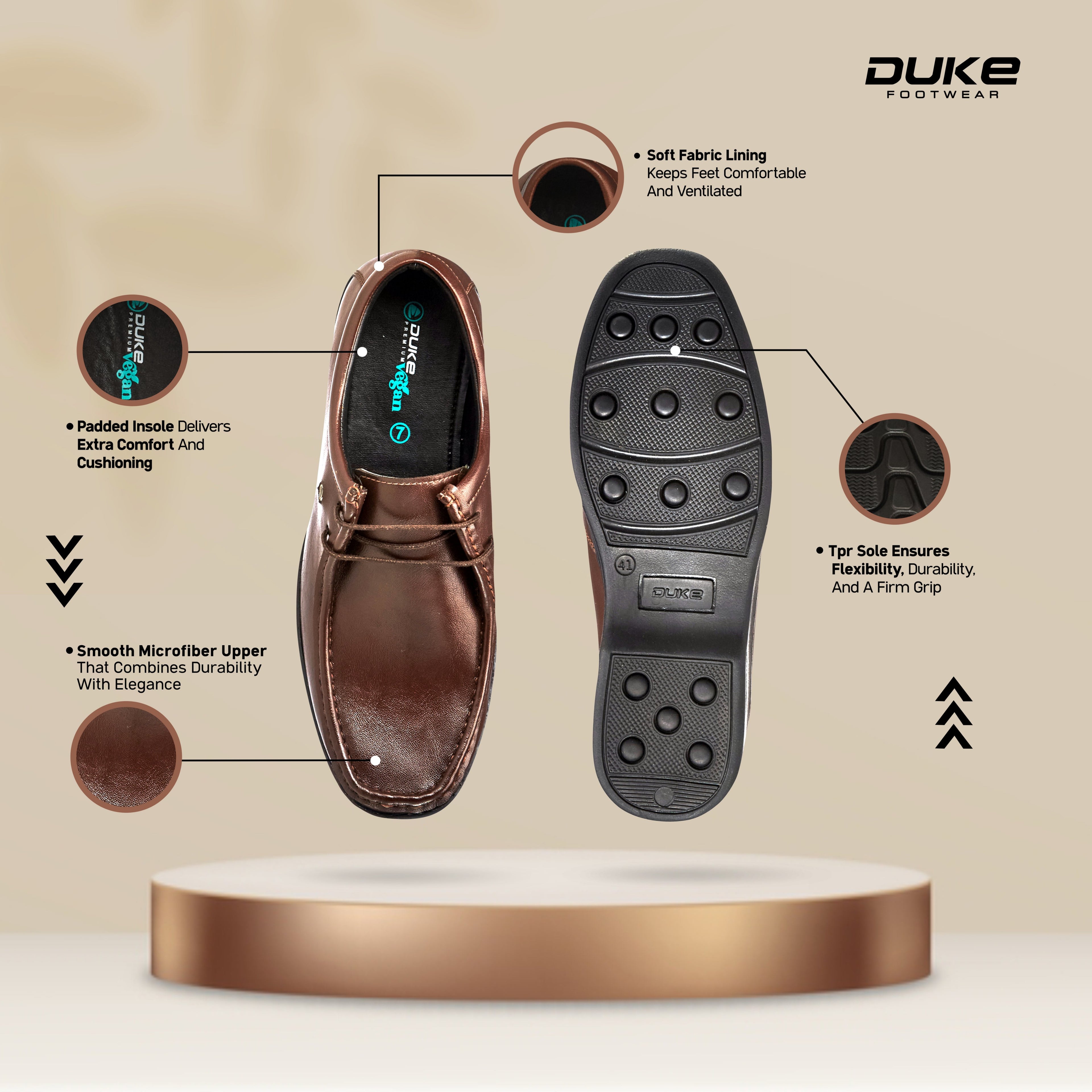 Duke Men's Noble Step Boat Shoes (FWOL5042)