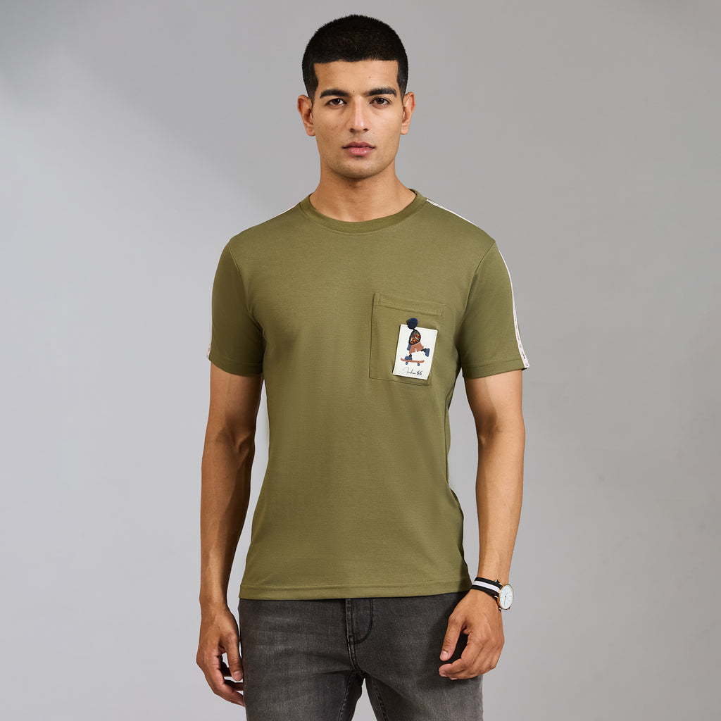 Duke Men Half Sleeve Cotton Smart Fit Casual T-shirt (LF6087A)