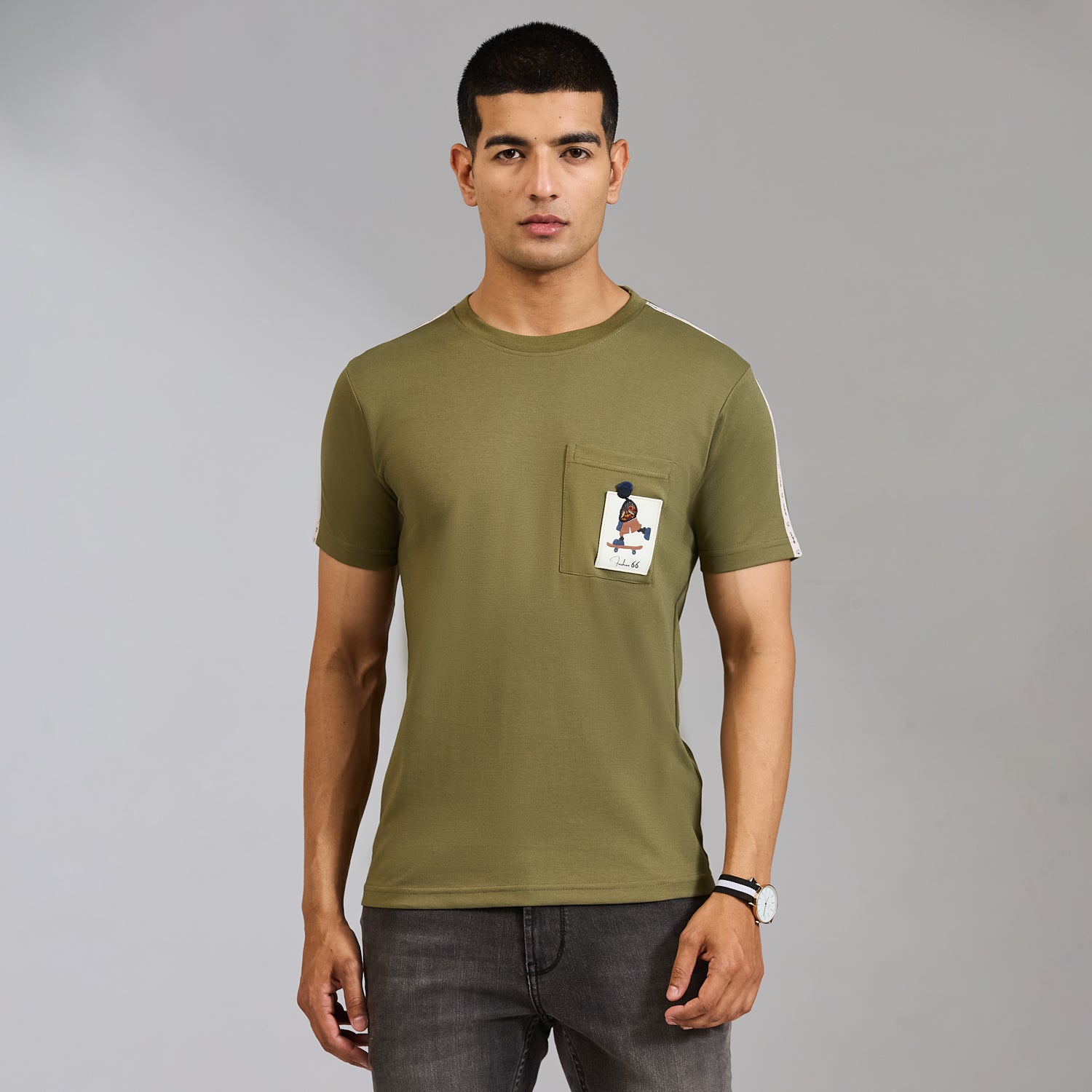 Duke Men Half Sleeve Cotton Smart Fit Casual T-shirt (LF6087A)