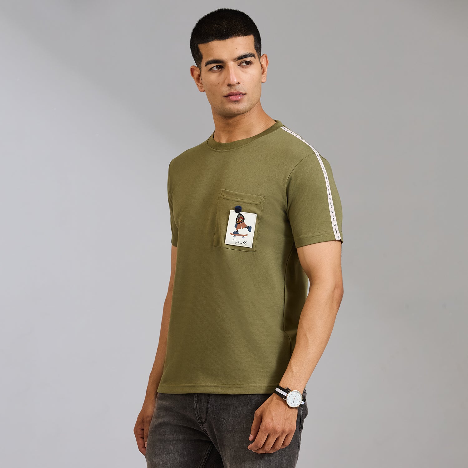 Duke Men Half Sleeve Cotton Smart Fit Casual T-shirt (LF6087A)
