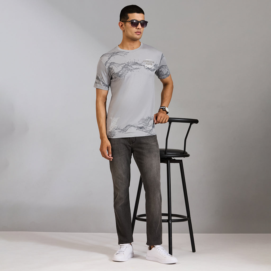 Duke Men Half Sleeve Cotton Smart Fit Casual T-shirt (LF7802)