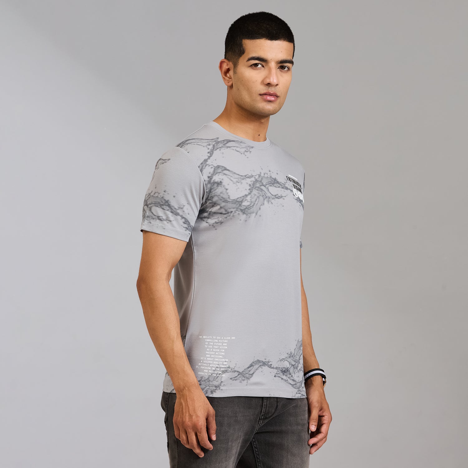 Duke Men Half Sleeve Cotton Smart Fit Casual T-shirt (LF7802)