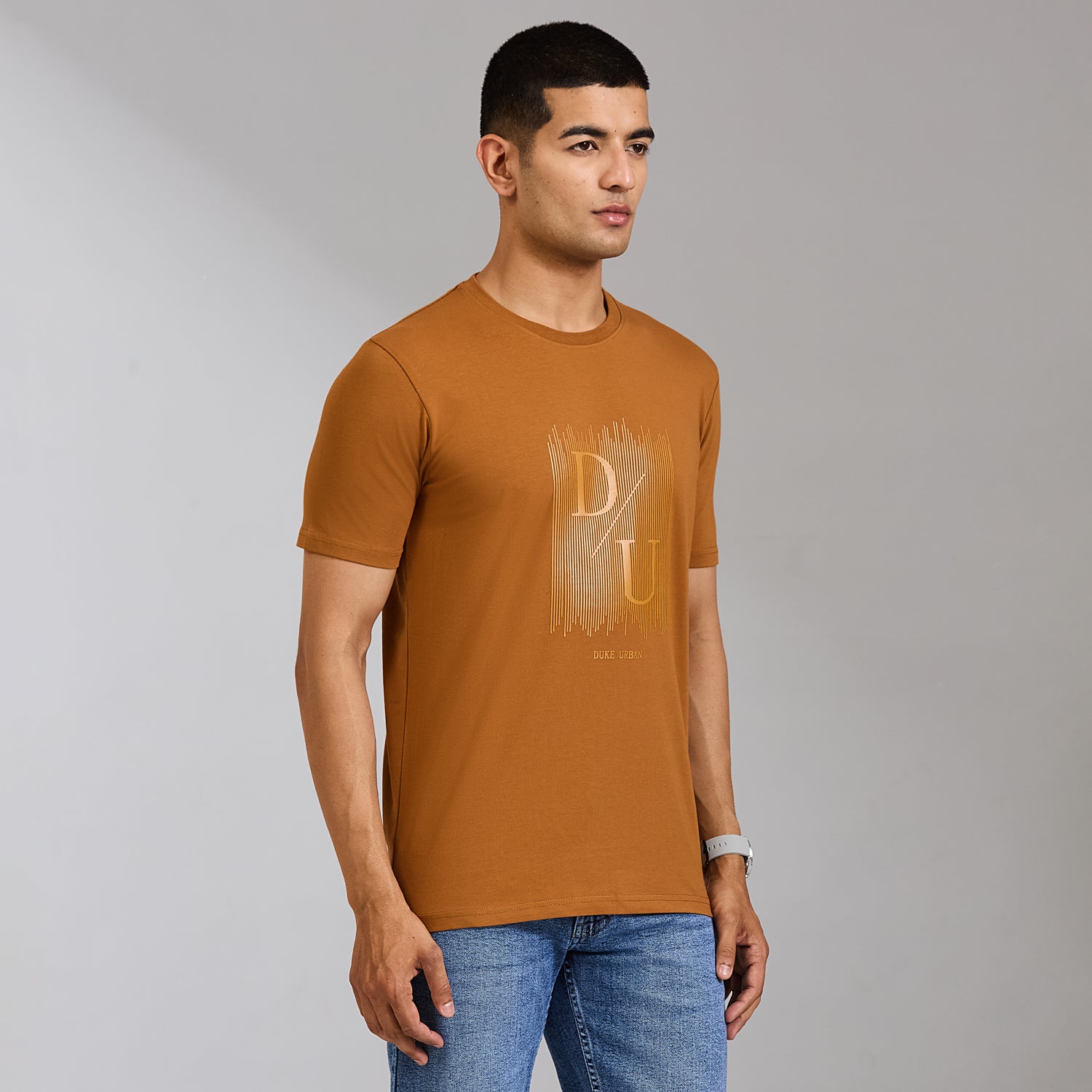 Duke Urban Men Half Sleeve Cotton Smart Fit Casual T-shirt (LF7803)