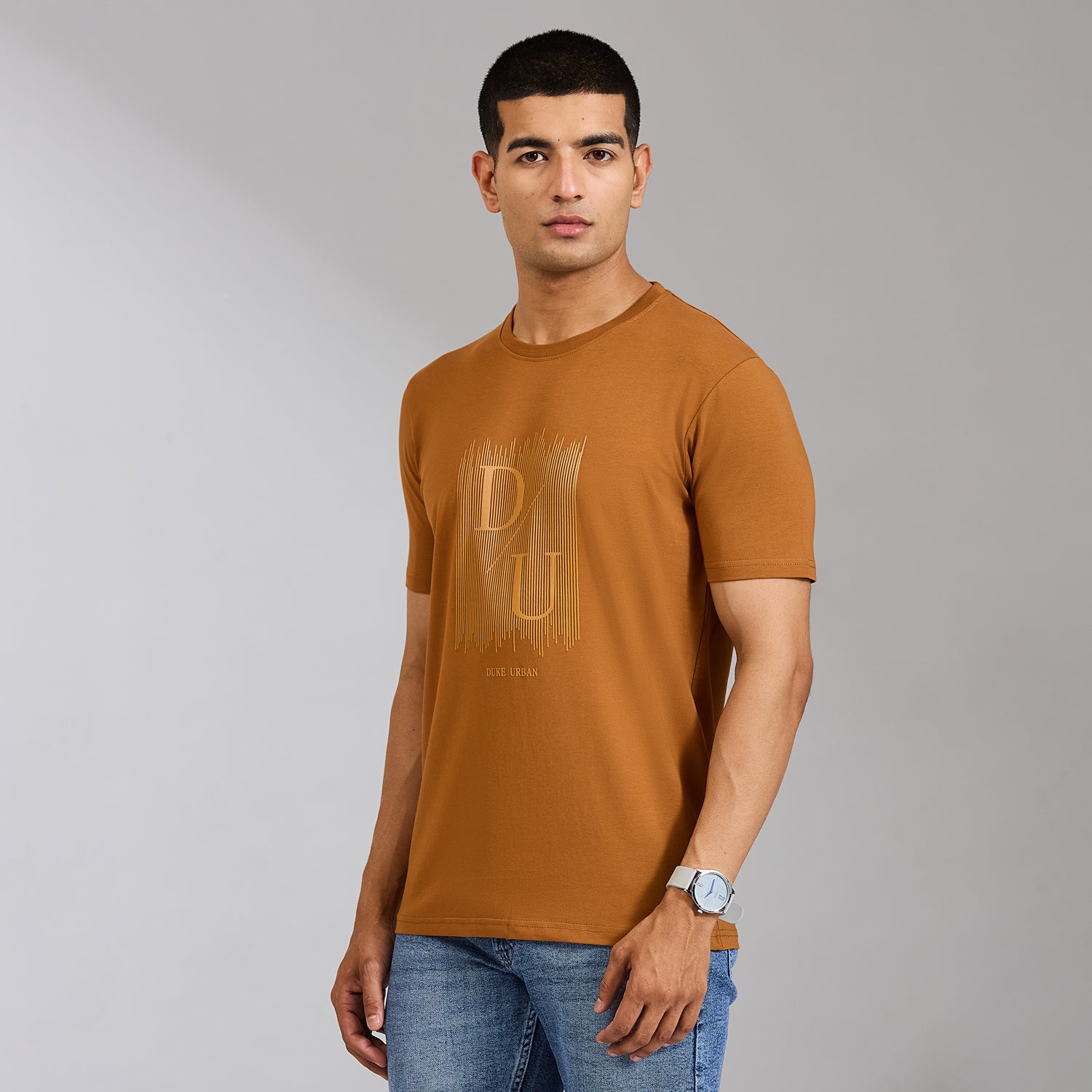 Duke Urban Men Half Sleeve Cotton Smart Fit Casual T-shirt (LF7803)