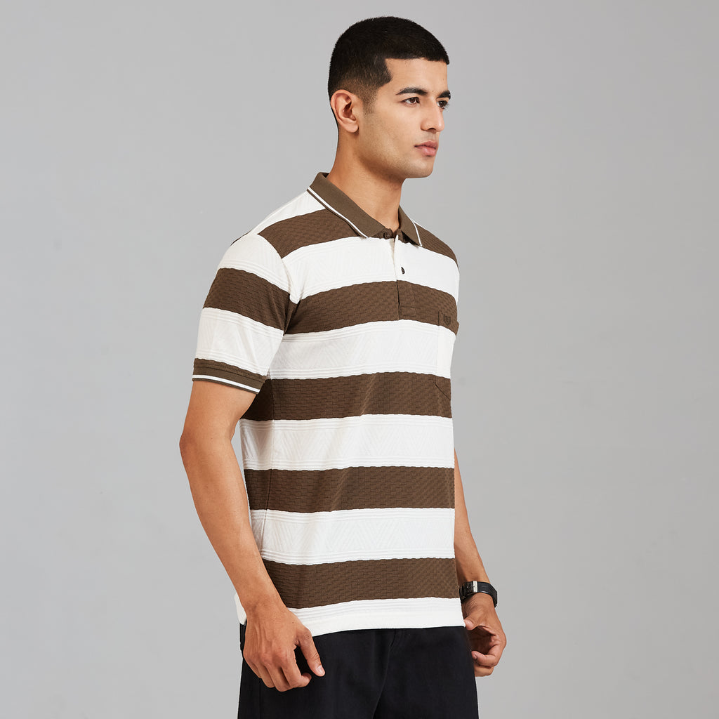 Duke Men Half Sleeve Cotton Regular Casual T-shirt (LF7830)