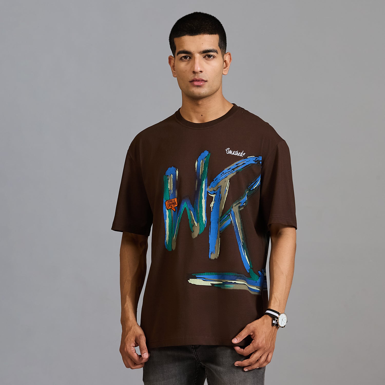 Duke Men Half Sleeve Cotton Oversize Casual T-shirt (LF7892)