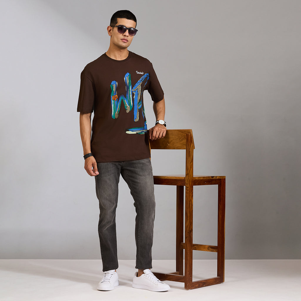 Duke Men Half Sleeve Cotton Oversize Casual T-shirt (LF7892)