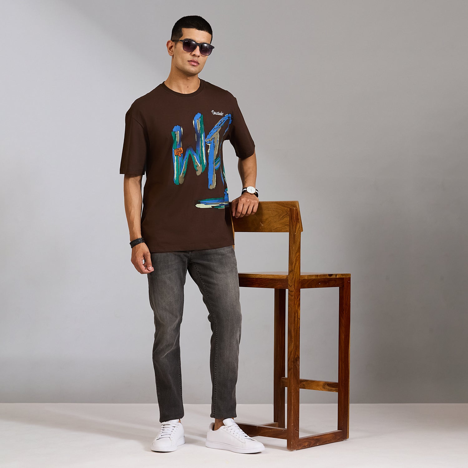 Duke Men Half Sleeve Cotton Oversize Casual T-shirt (LF7892)