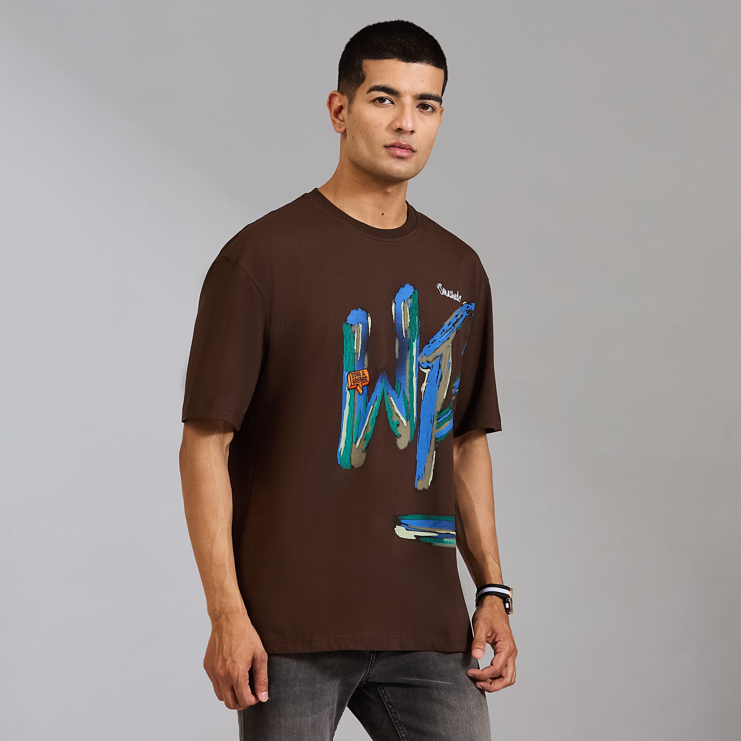 Duke Men Half Sleeve Cotton Oversize Casual T-shirt (LF7892)