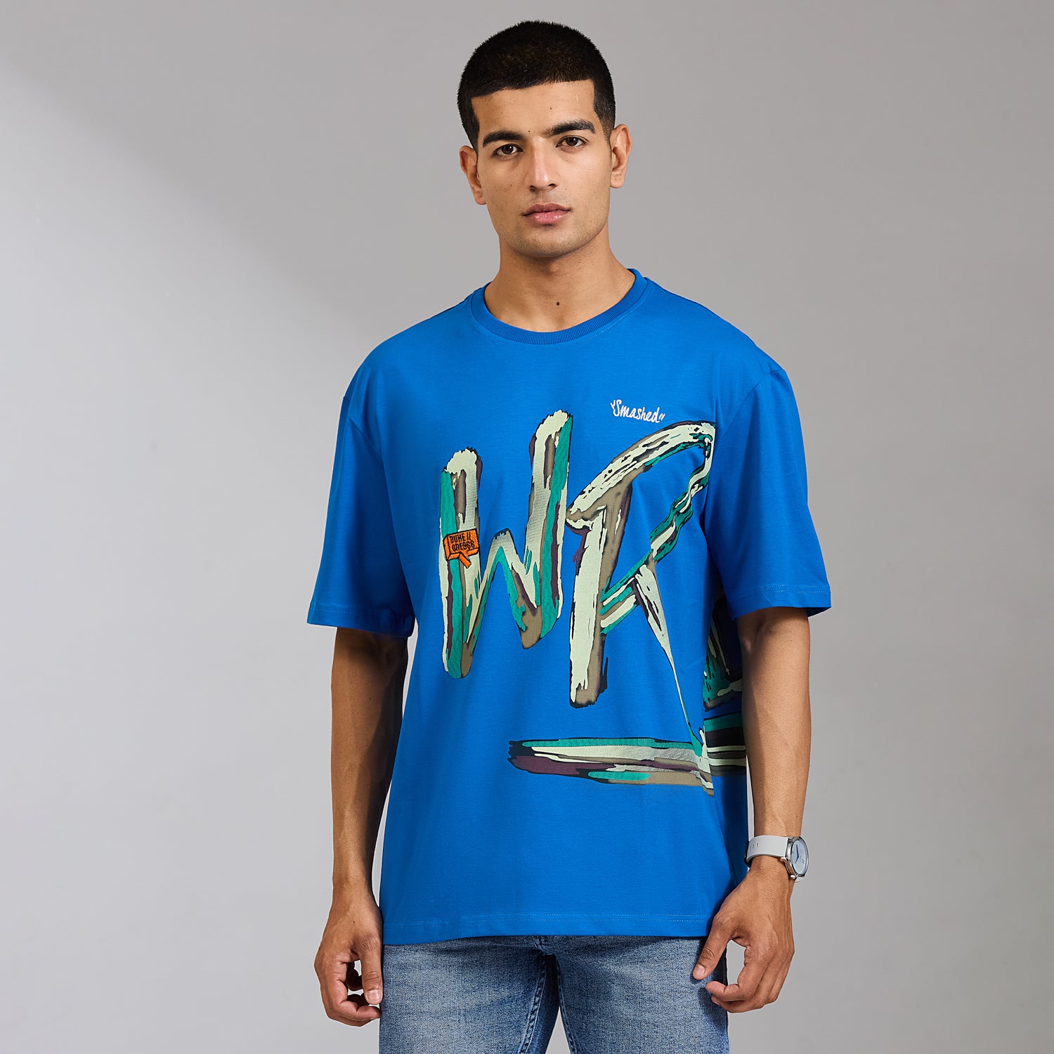 Duke Men Half Sleeve Cotton Oversize Casual T-shirt (LF7892)