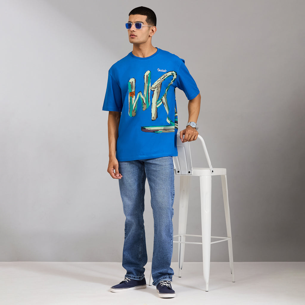 Duke Men Half Sleeve Cotton Oversize Casual T-shirt (LF7892)