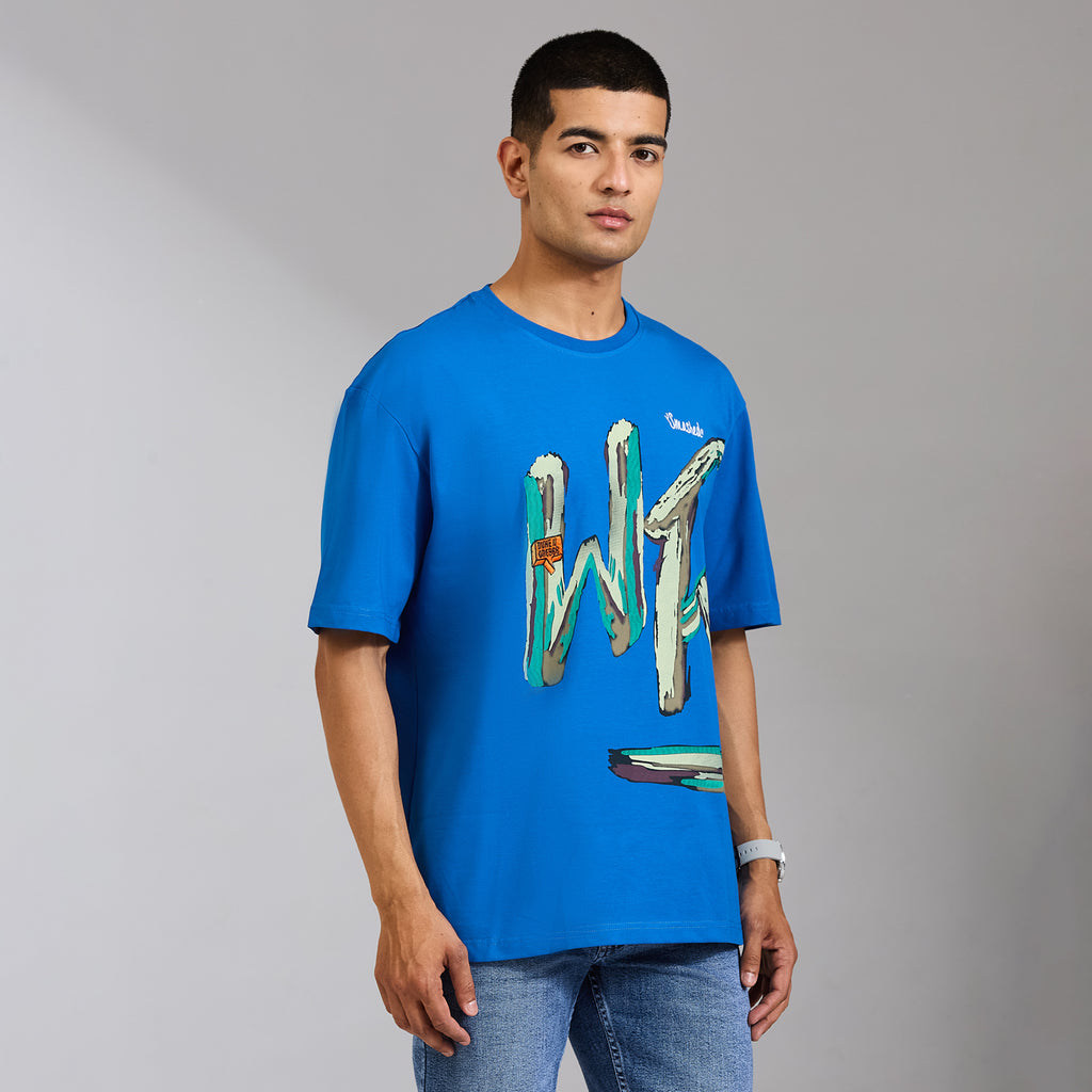 Duke Men Half Sleeve Cotton Oversize Casual T-shirt (LF7892)