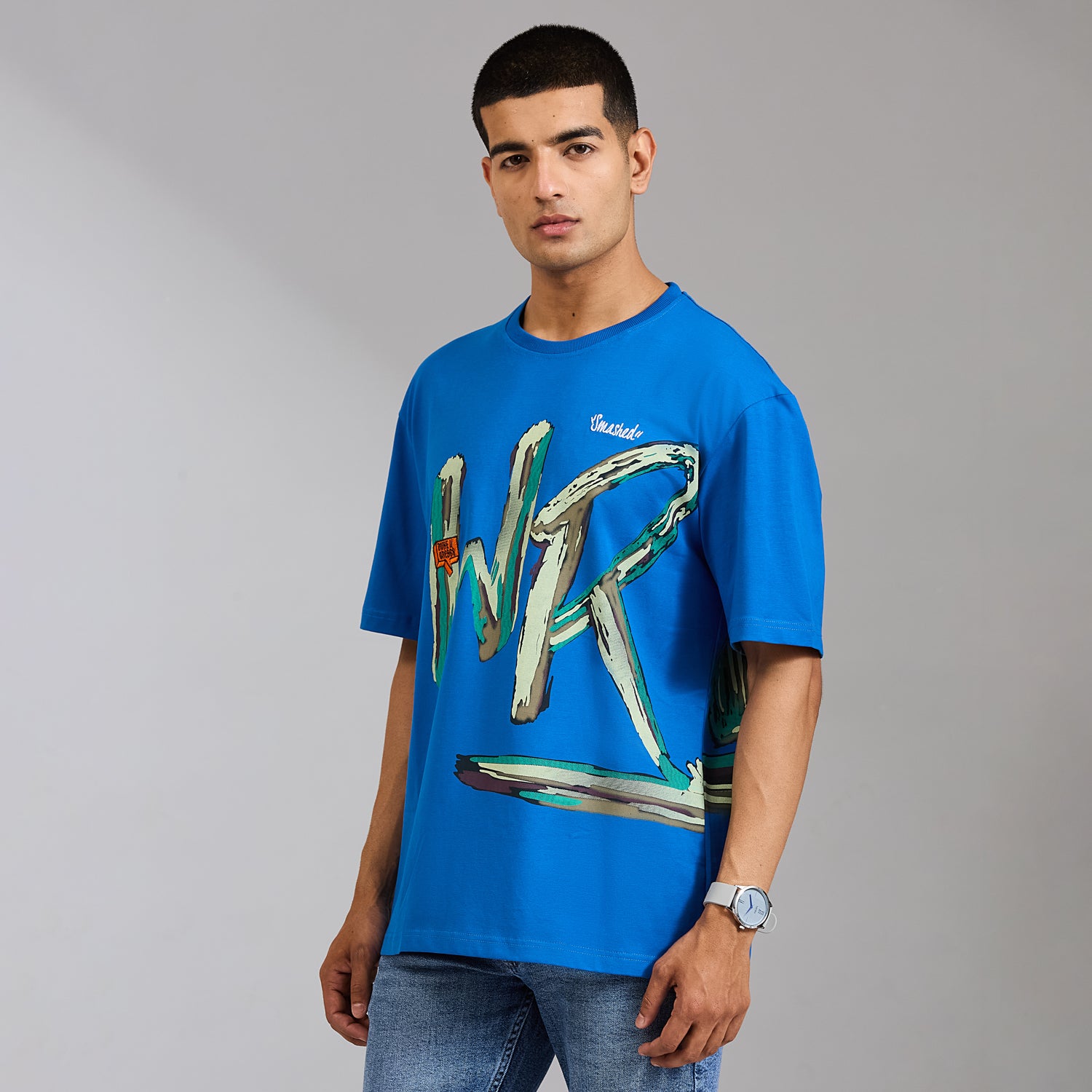 Duke Men Half Sleeve Cotton Oversize Casual T-shirt (LF7892)