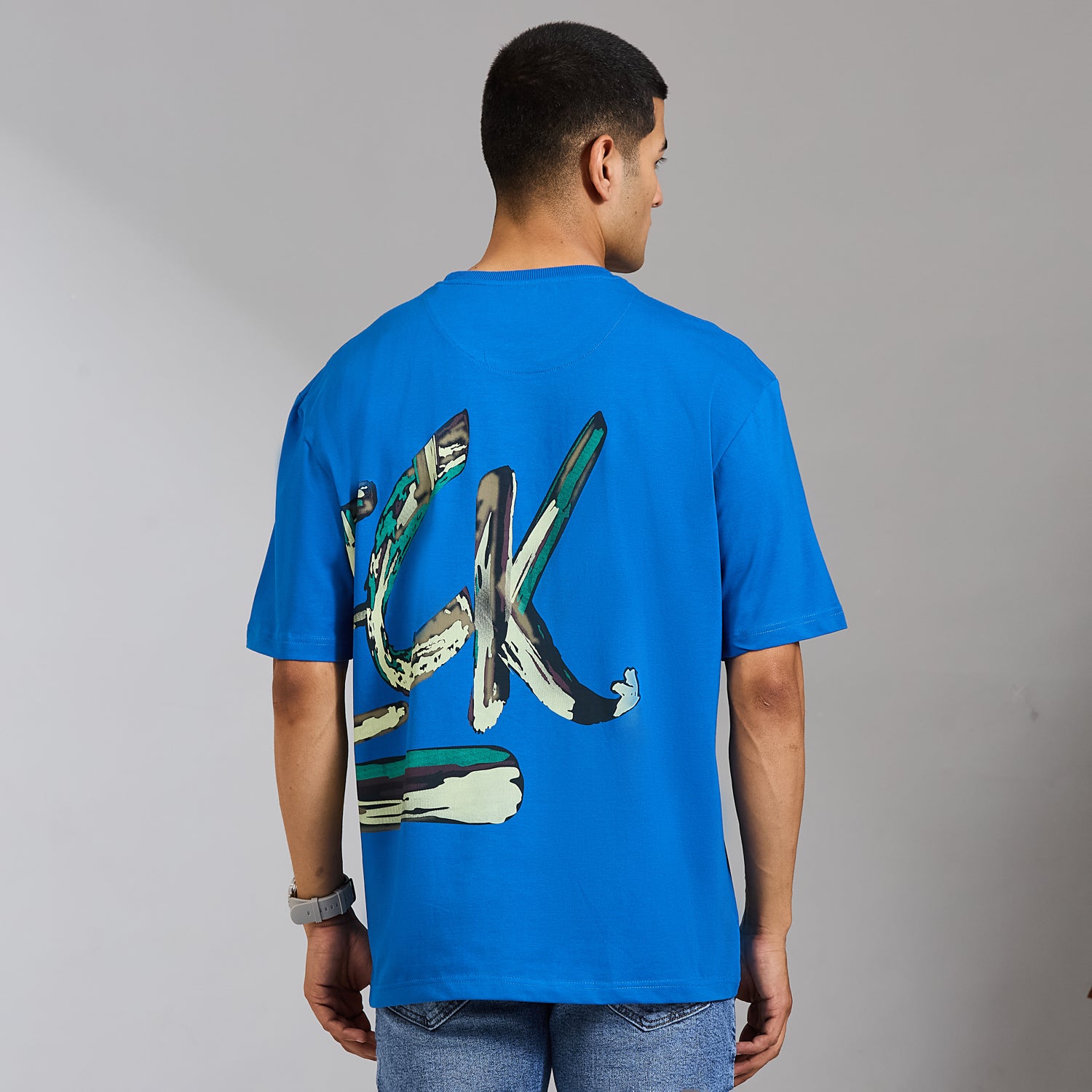 Duke Men Half Sleeve Cotton Oversize Casual T-shirt (LF7892)