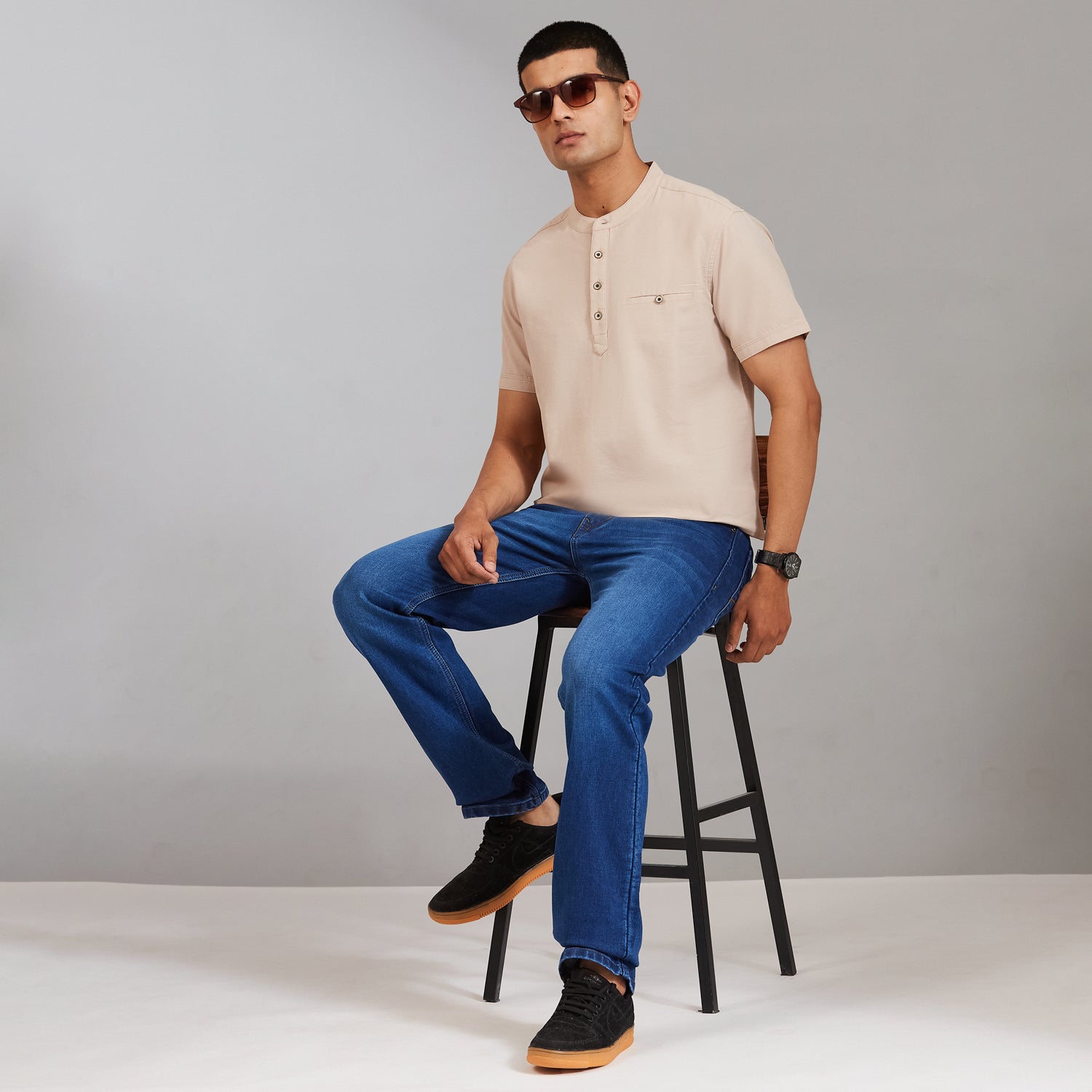 Duke Urban Men Half Sleeve Cotton Smart Fit Casual T-shirt (LF7901)