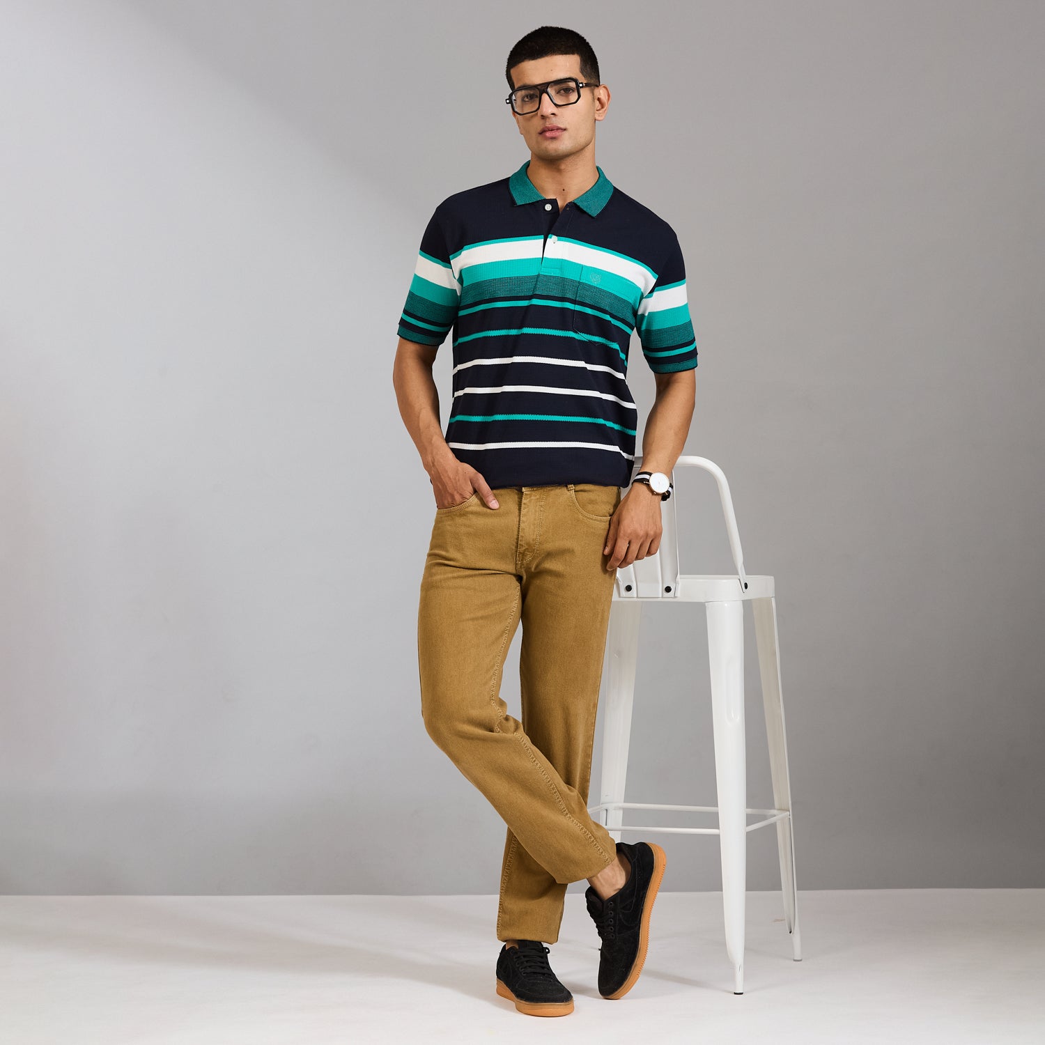 Duke Men Half Sleeve Cotton Regular Casual T-shirt (LF7908)