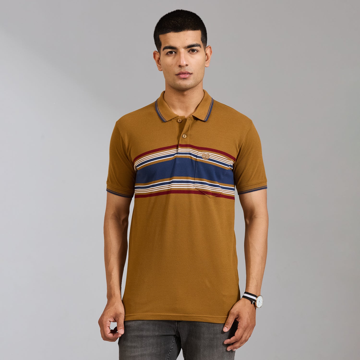 Duke Men Half Sleeve Cotton Regular Casual T-shirt (LF7988)