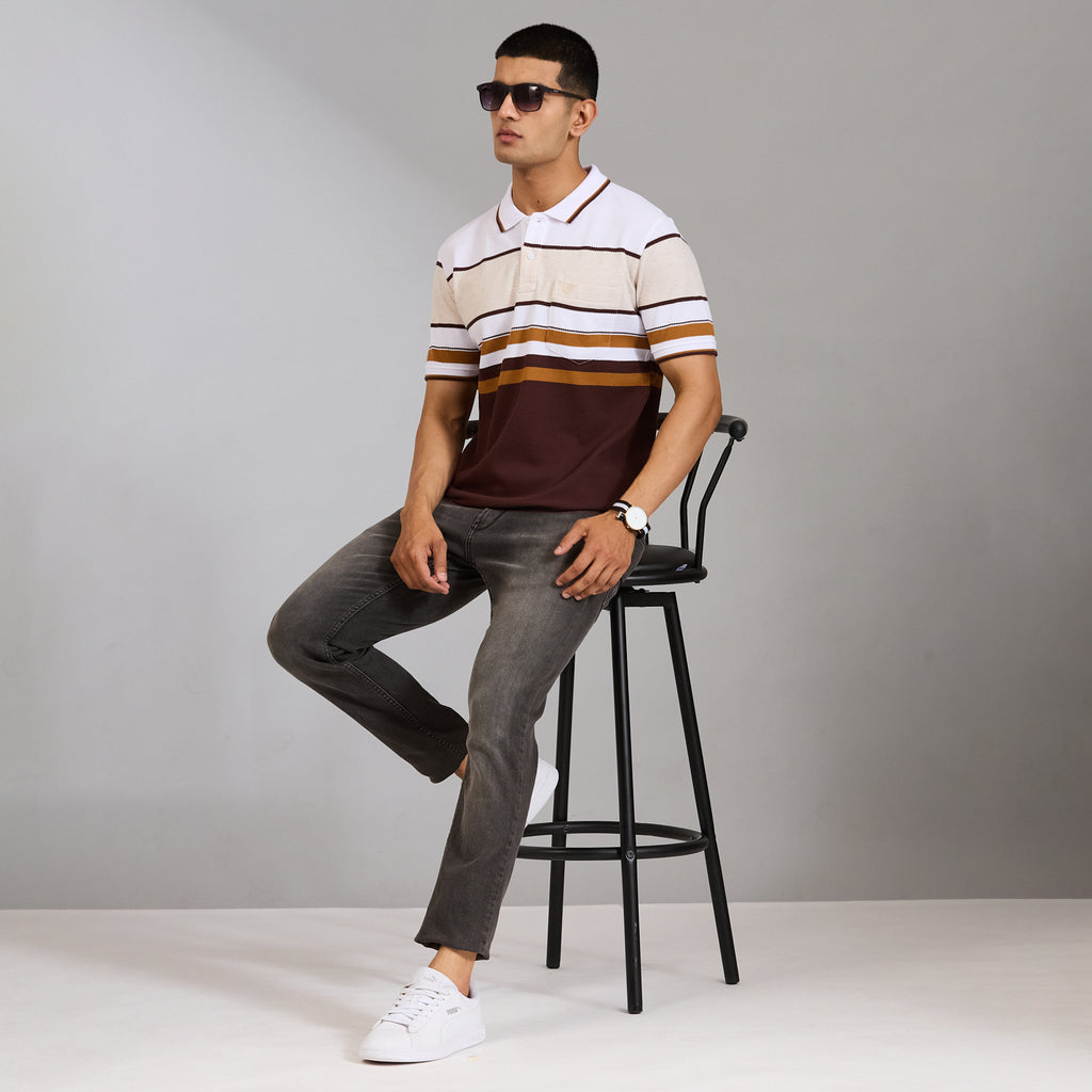 Duke Men Half Sleeve Cotton Regular Casual T-shirt (LF7998)