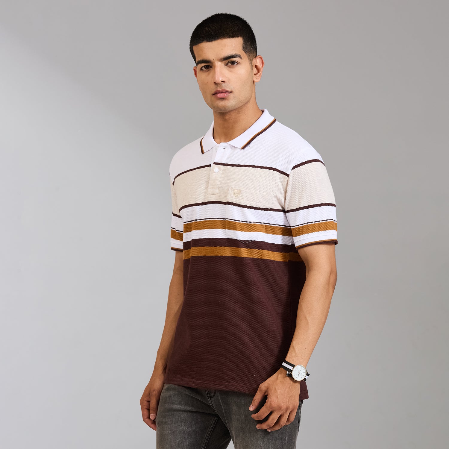 Duke Men Half Sleeve Cotton Regular Casual T-shirt (LF7998)