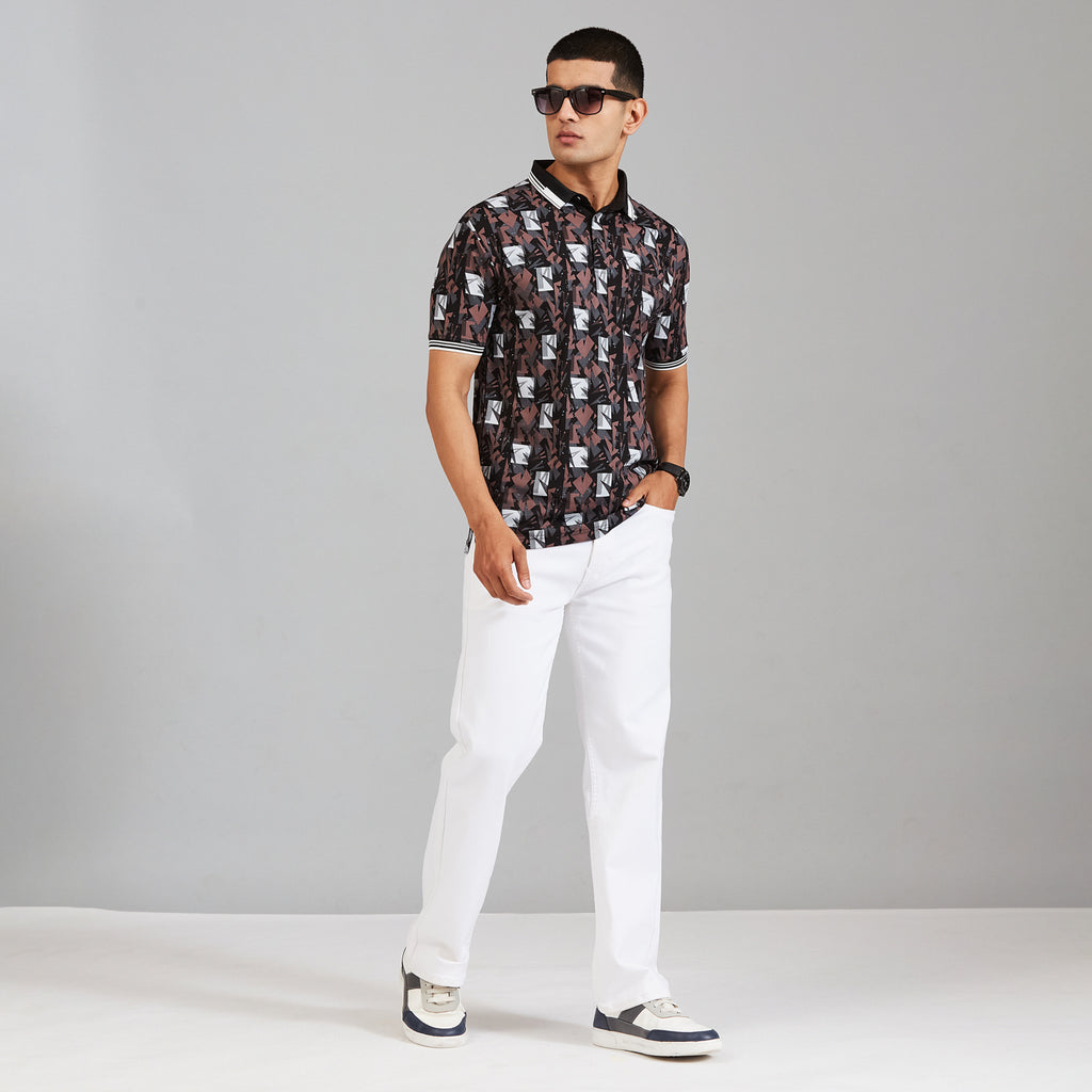 Duke Men Half Sleeve Cotton Regular Casual T-shirt (LF8116)