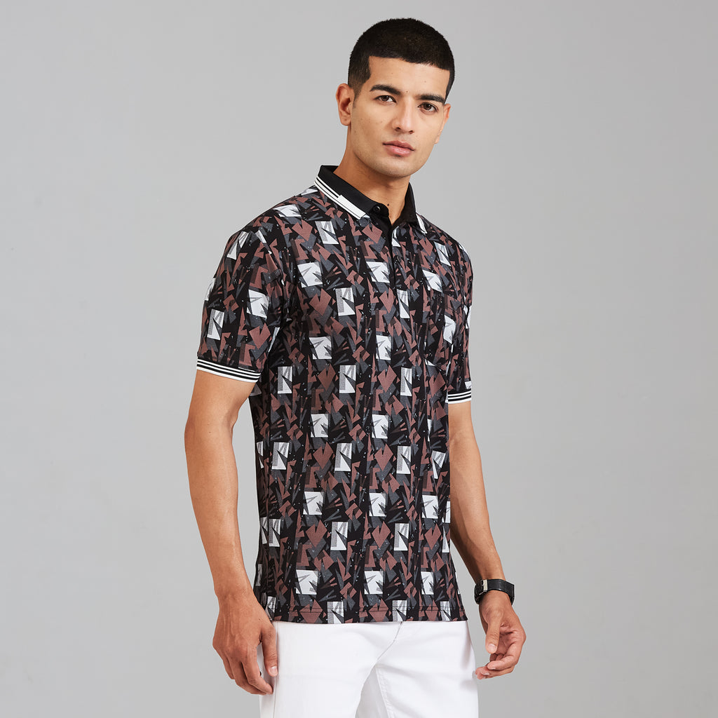 Duke Men Half Sleeve Cotton Regular Casual T-shirt (LF8116)