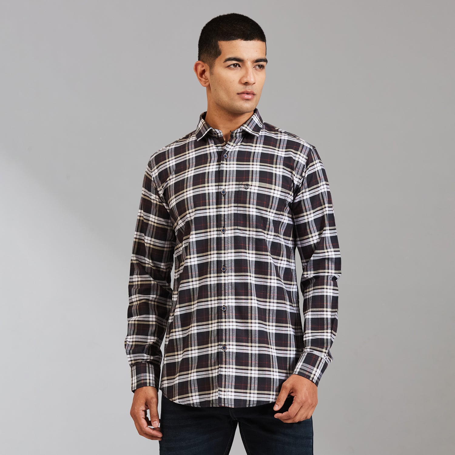 Duke Men Slim Full Sleeve Cotton Shirt (SD5CKBAQ)