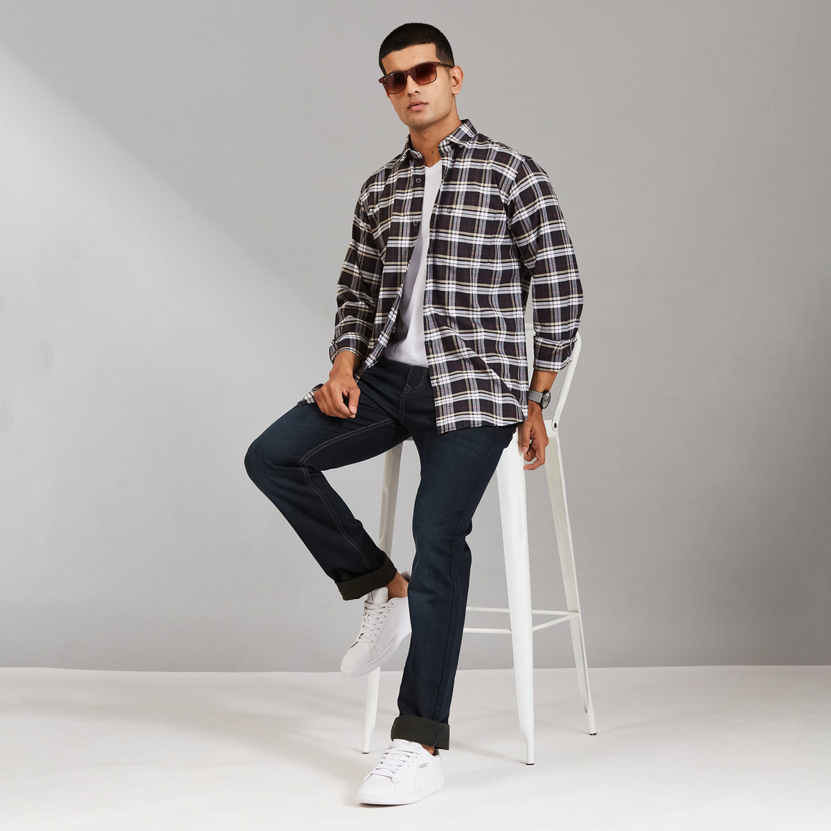 Duke Men Slim Full Sleeve Cotton Shirt (SD5CKBAQ)