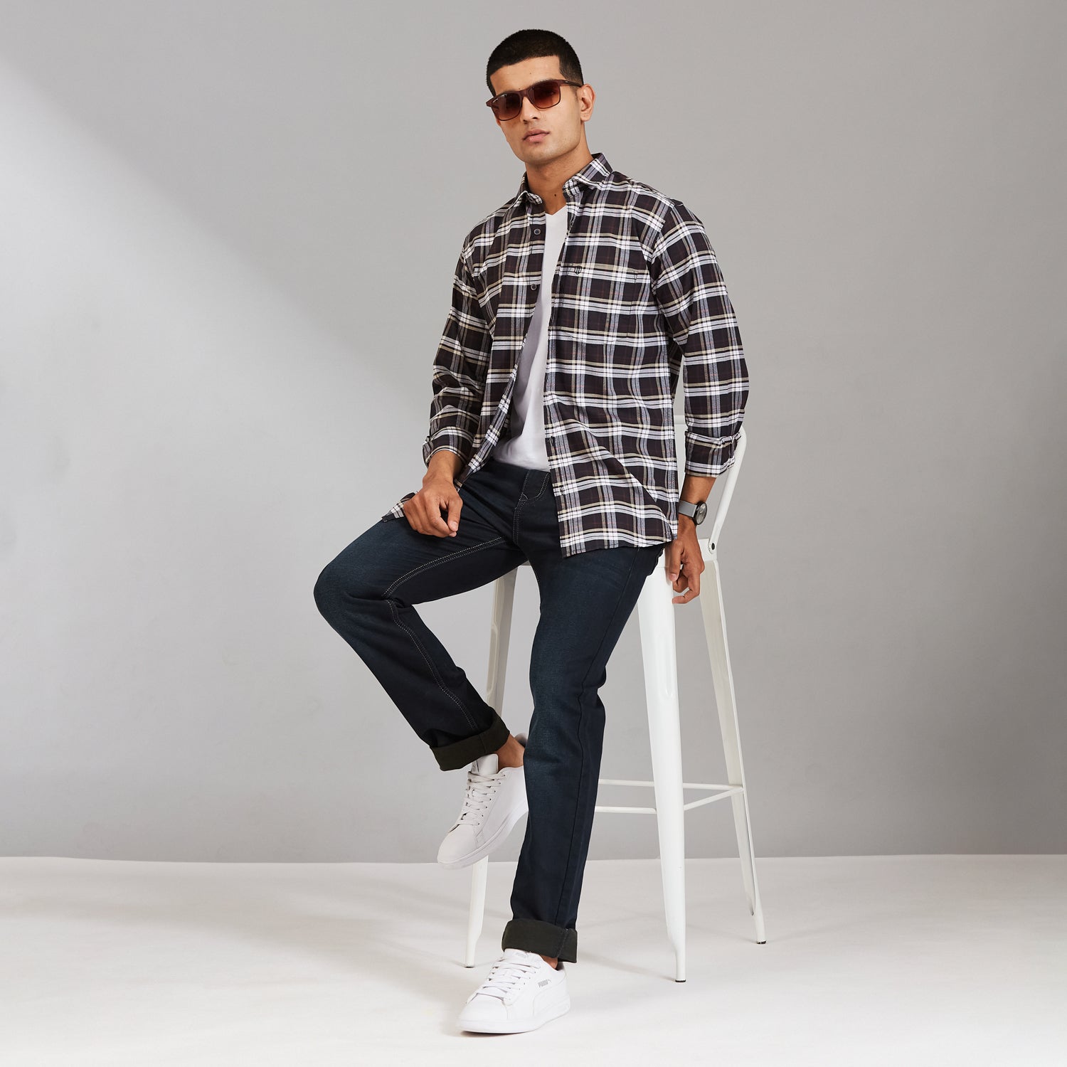 Duke Men Slim Full Sleeve Cotton Shirt (SD5CKBAQ)
