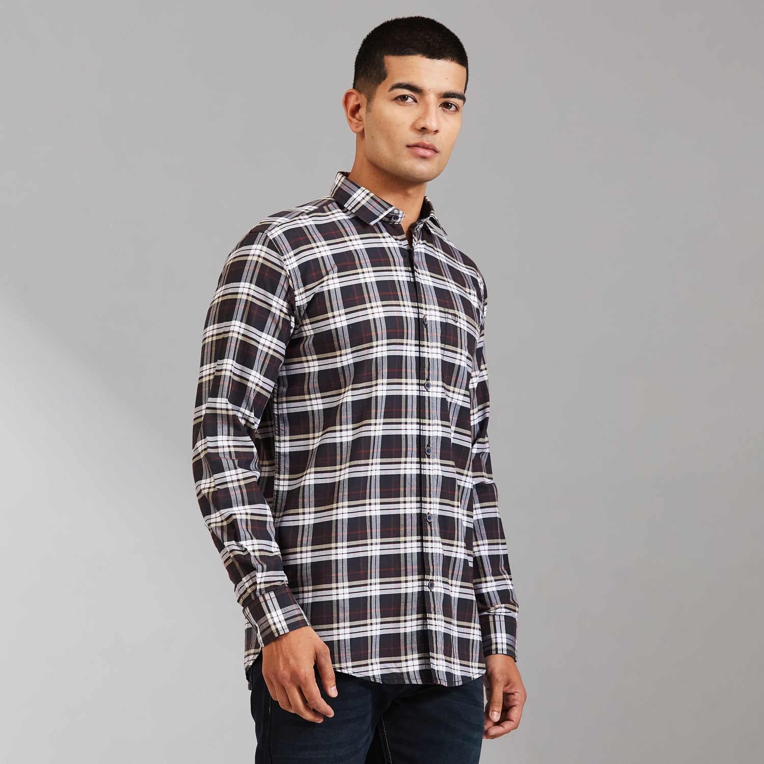 Duke Men Slim Full Sleeve Cotton Shirt (SD5CKBAQ)