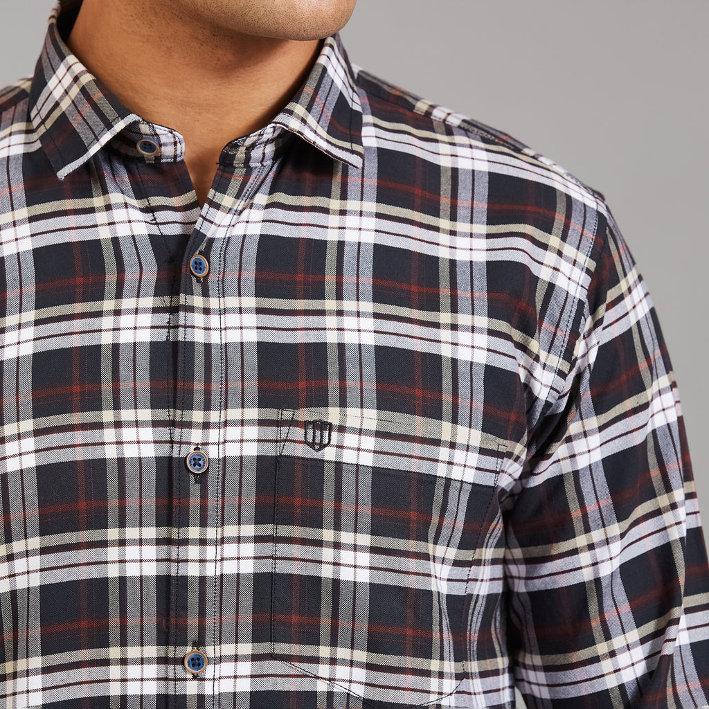 Duke Men Slim Full Sleeve Cotton Shirt (SD5CKBAQ)
