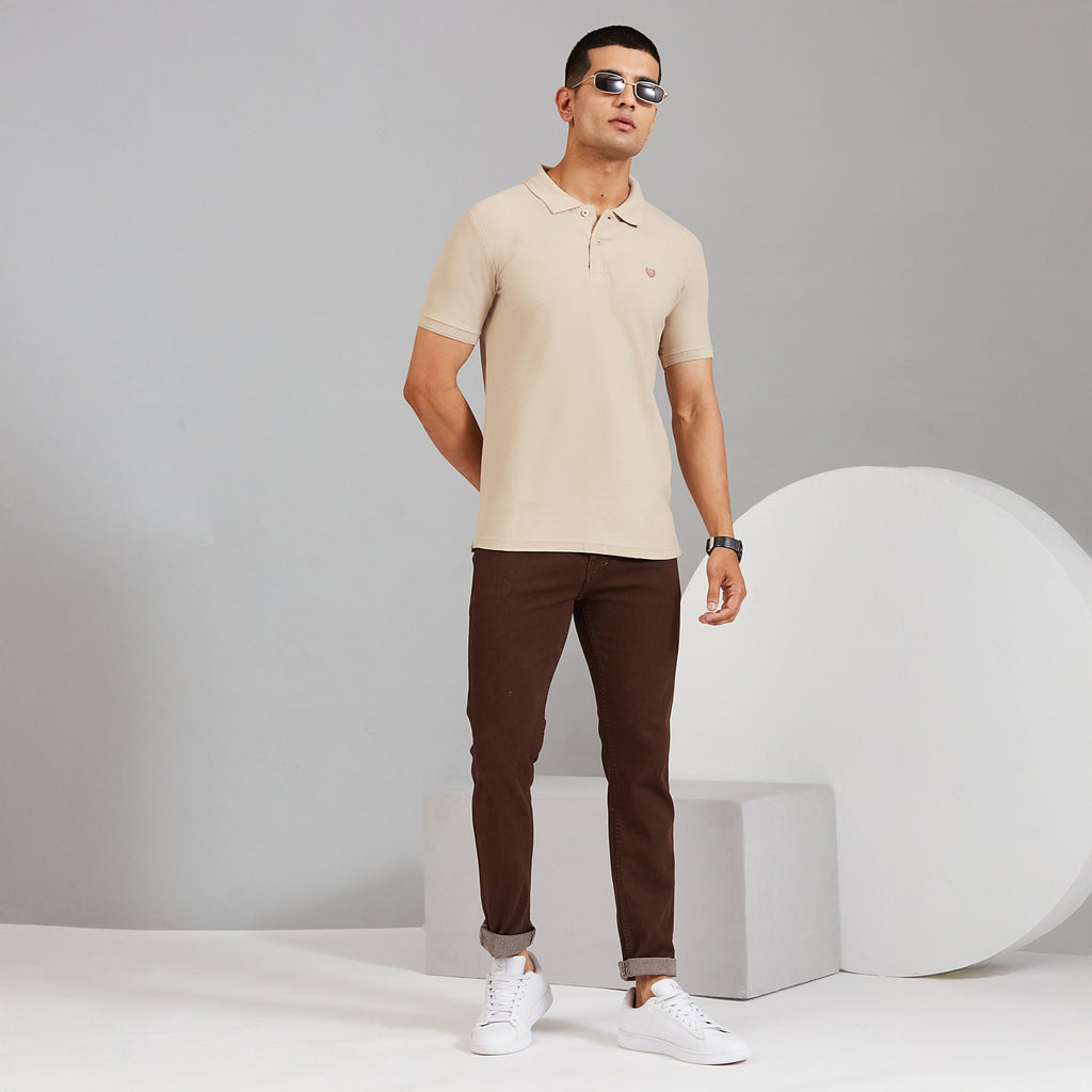 Duke Men Half Sleeve Cotton Smart Fit Casual T-shirt (SD71)