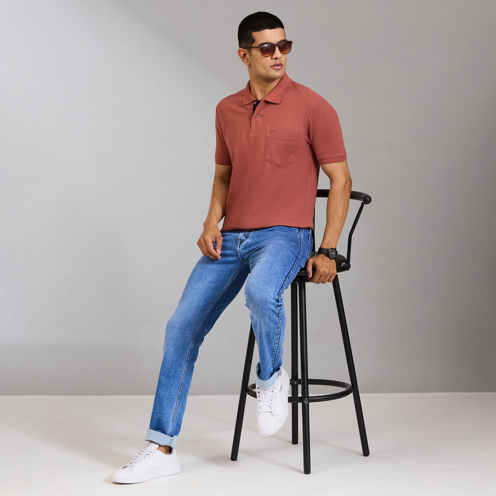 Duke Men Half Sleeve Cotton Smart Fit Casual T-shirt (SD72)