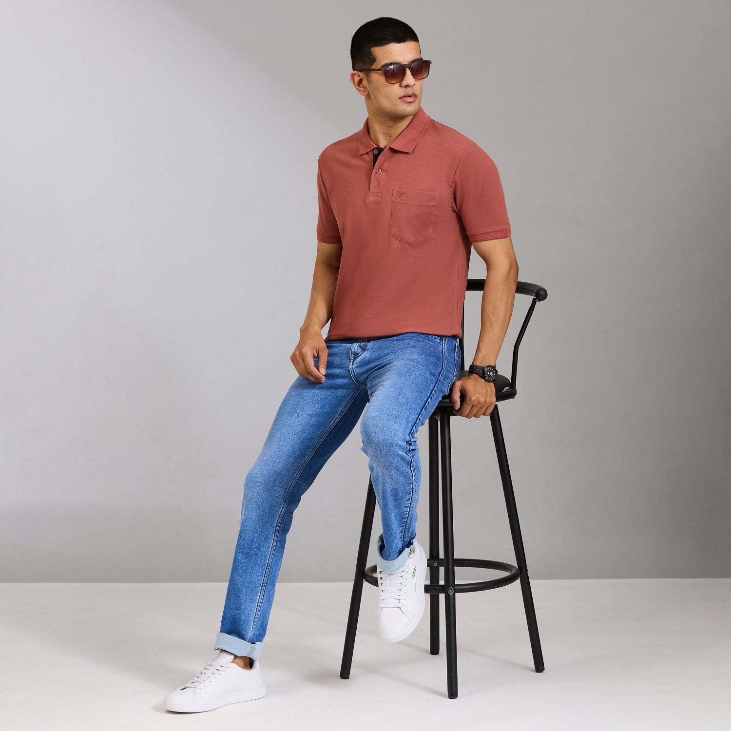 Duke Men Half Sleeve Cotton Smart Fit Casual T-shirt (SD72)