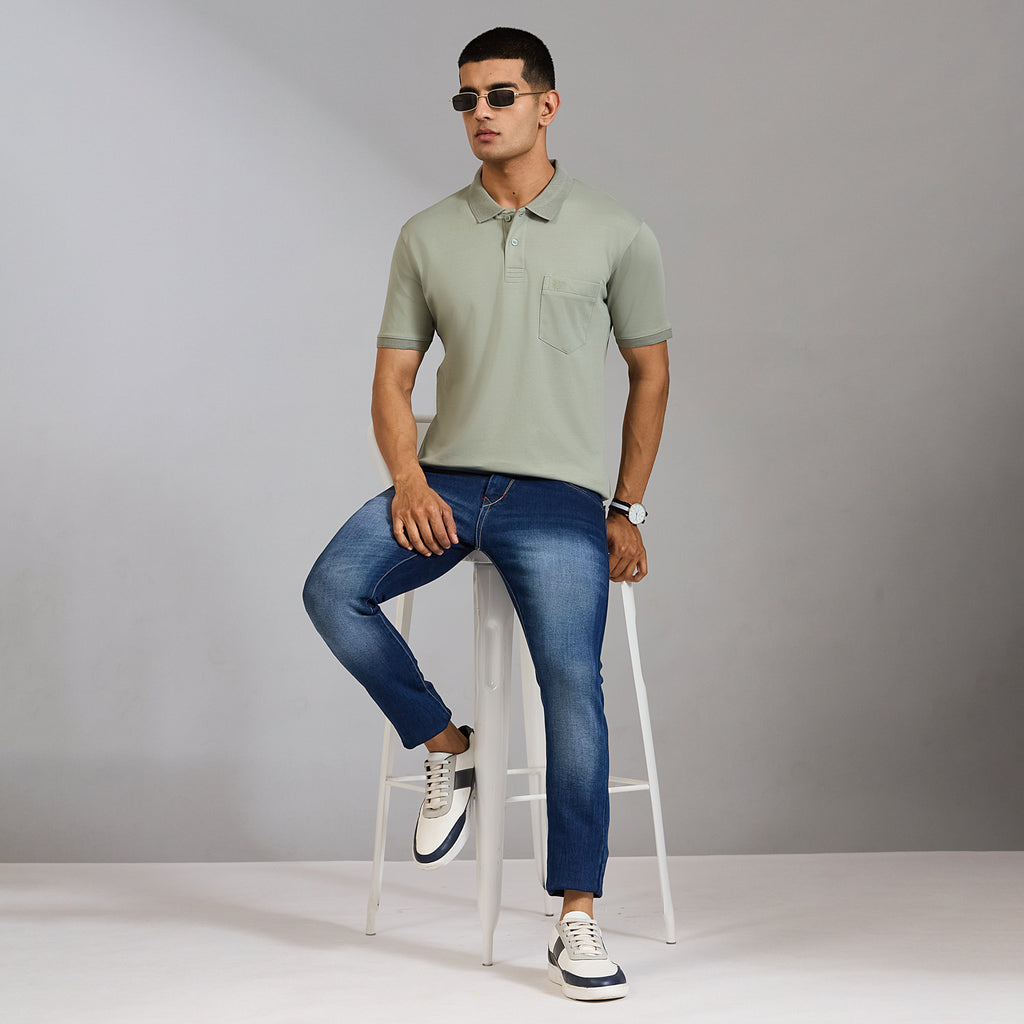 Duke Men Half Sleeve Cotton Smart Fit Casual T-shirt (SD75)