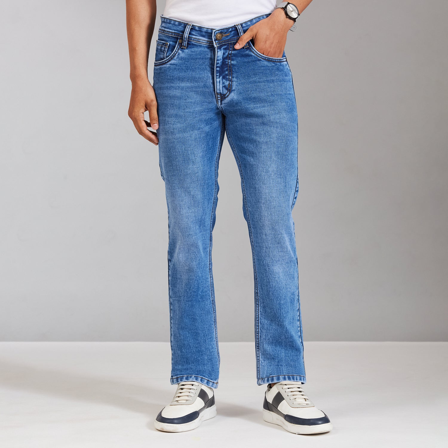 Duke Men Comfort Fit Stretchable Jeans (SDD9130C)