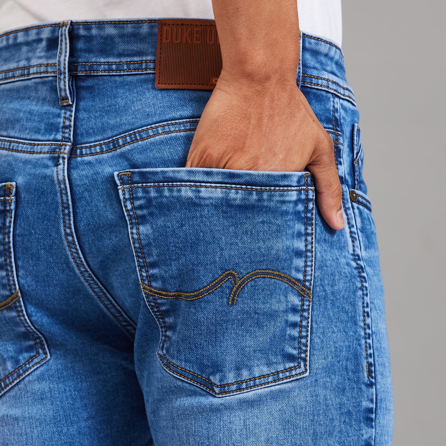 Duke Men Comfort Fit Stretchable Jeans (SDD9130C)