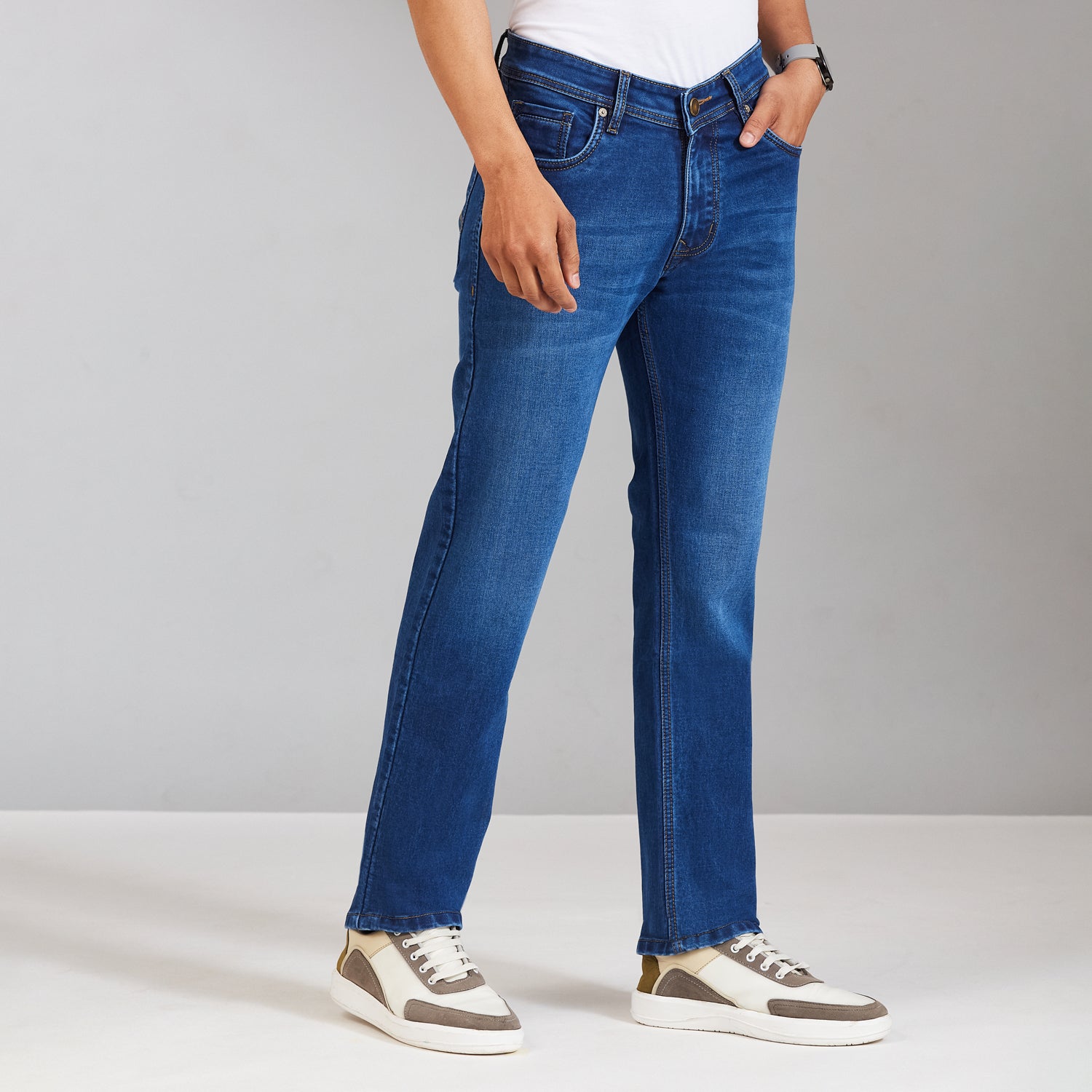 Duke Men Comfort Fit Stretchable Jeans (SDD9130C)
