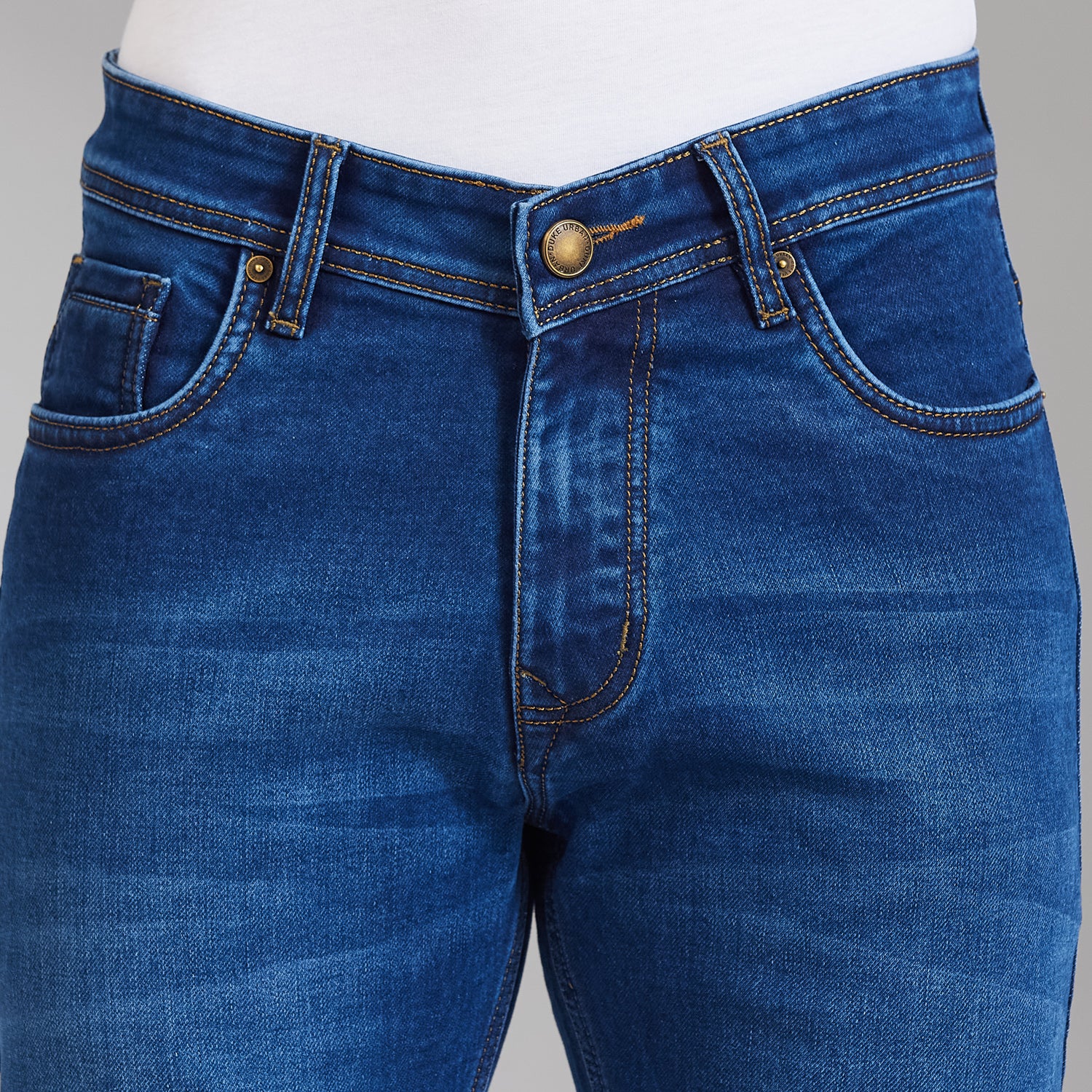 Duke Men Comfort Fit Stretchable Jeans (SDD9130C)