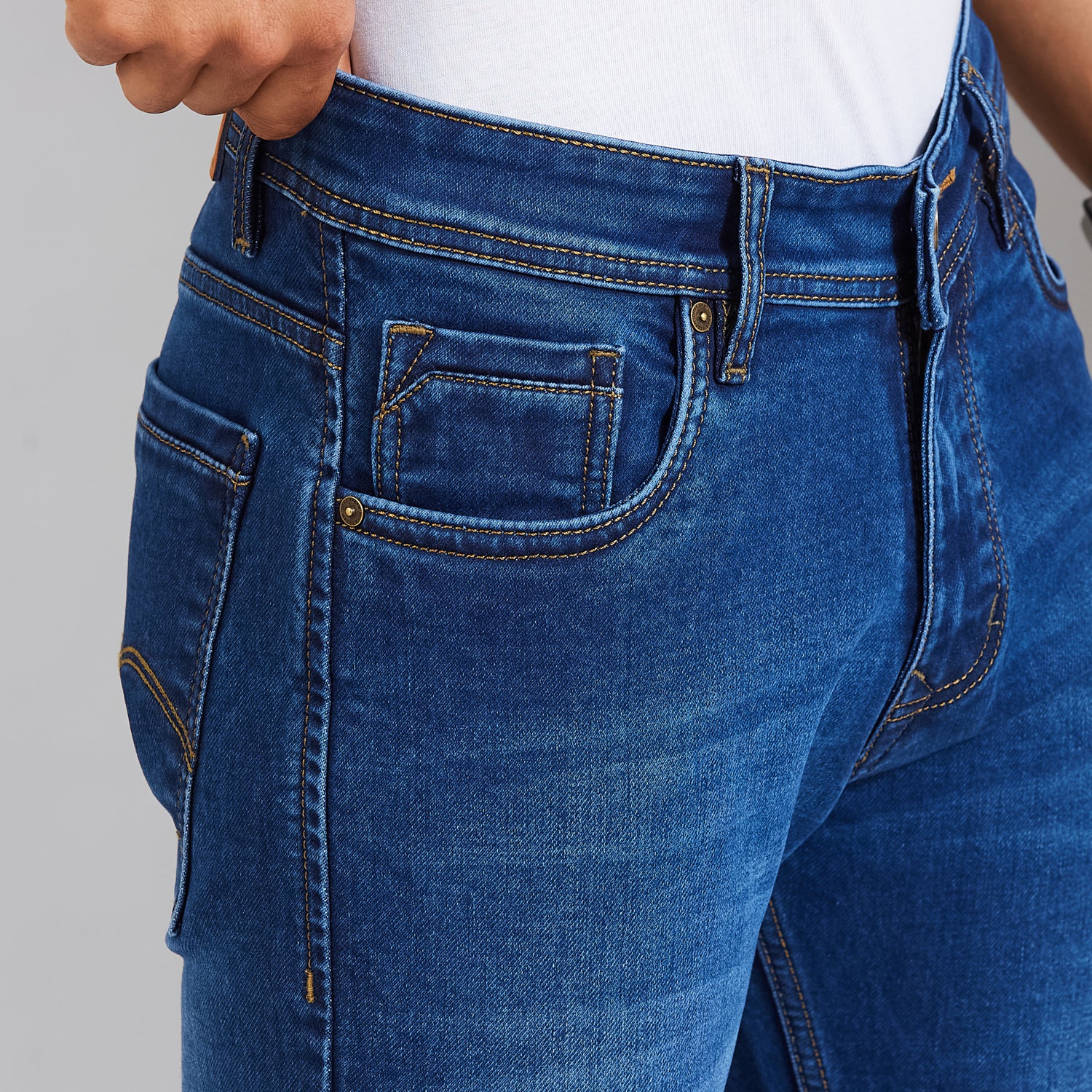 Duke Men Comfort Fit Stretchable Jeans (SDD9130C)